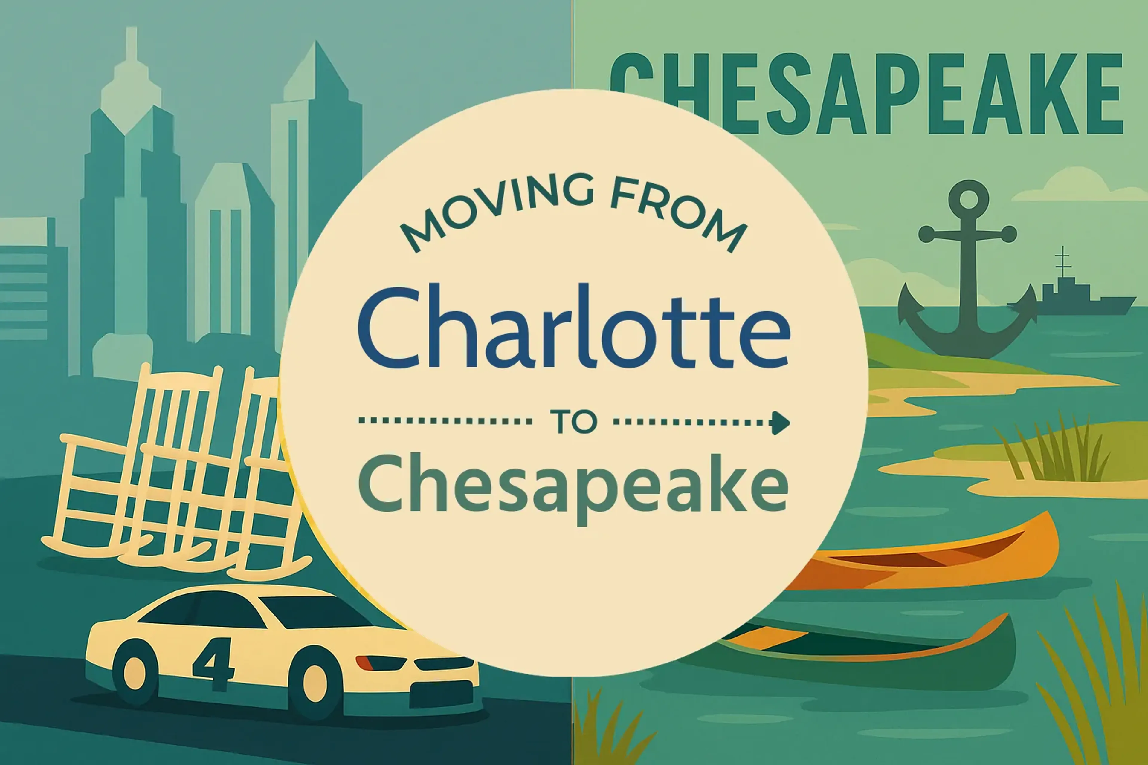 Side-by-side comparison of Charlotte to Chesapeake moving companies