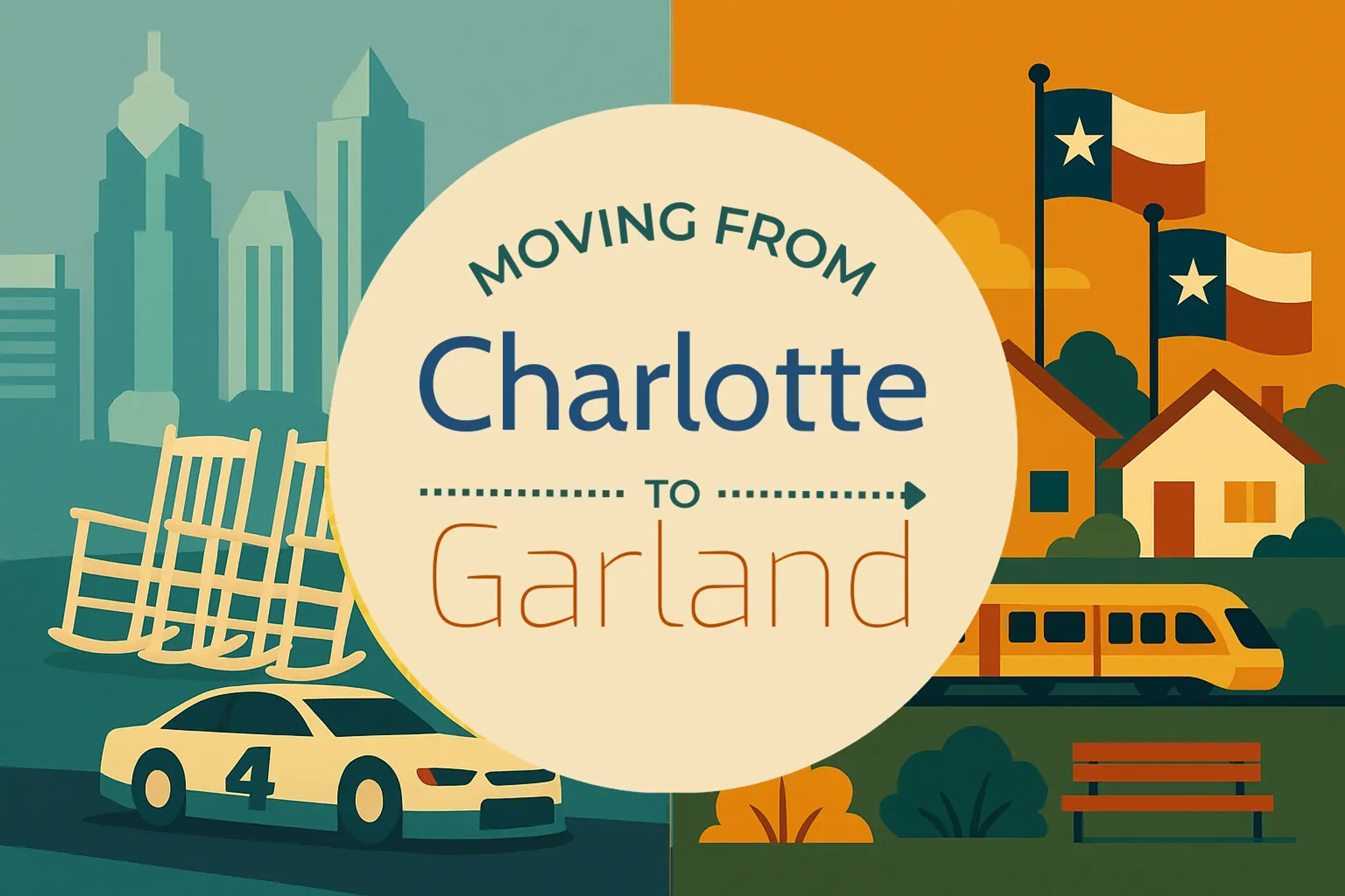Side-by-side comparison of Charlotte to Garland moving companies