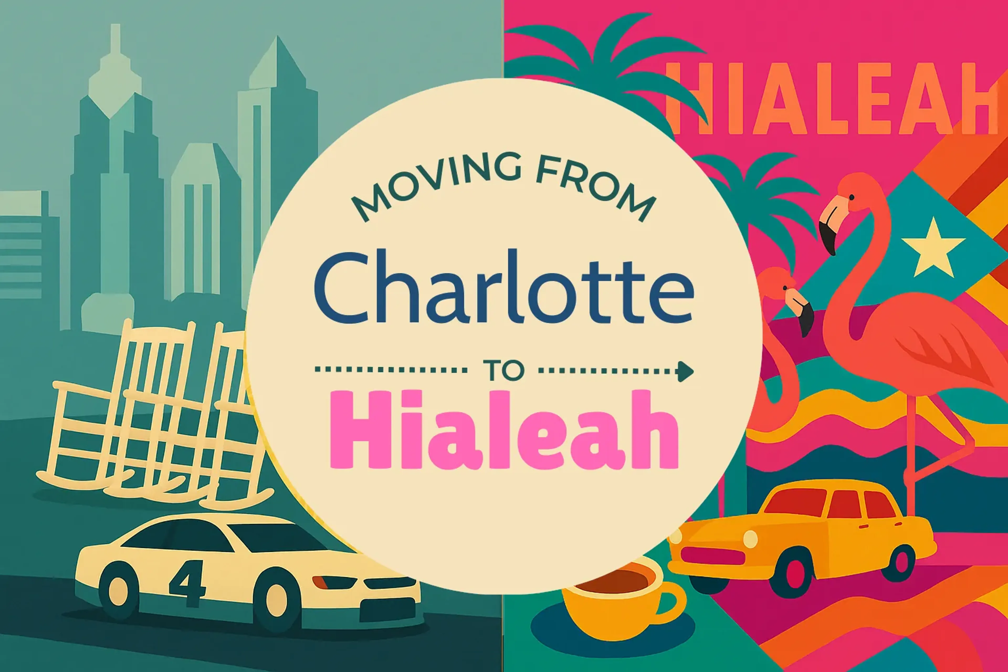 Side-by-side comparison of Charlotte to Hialeah moving companies