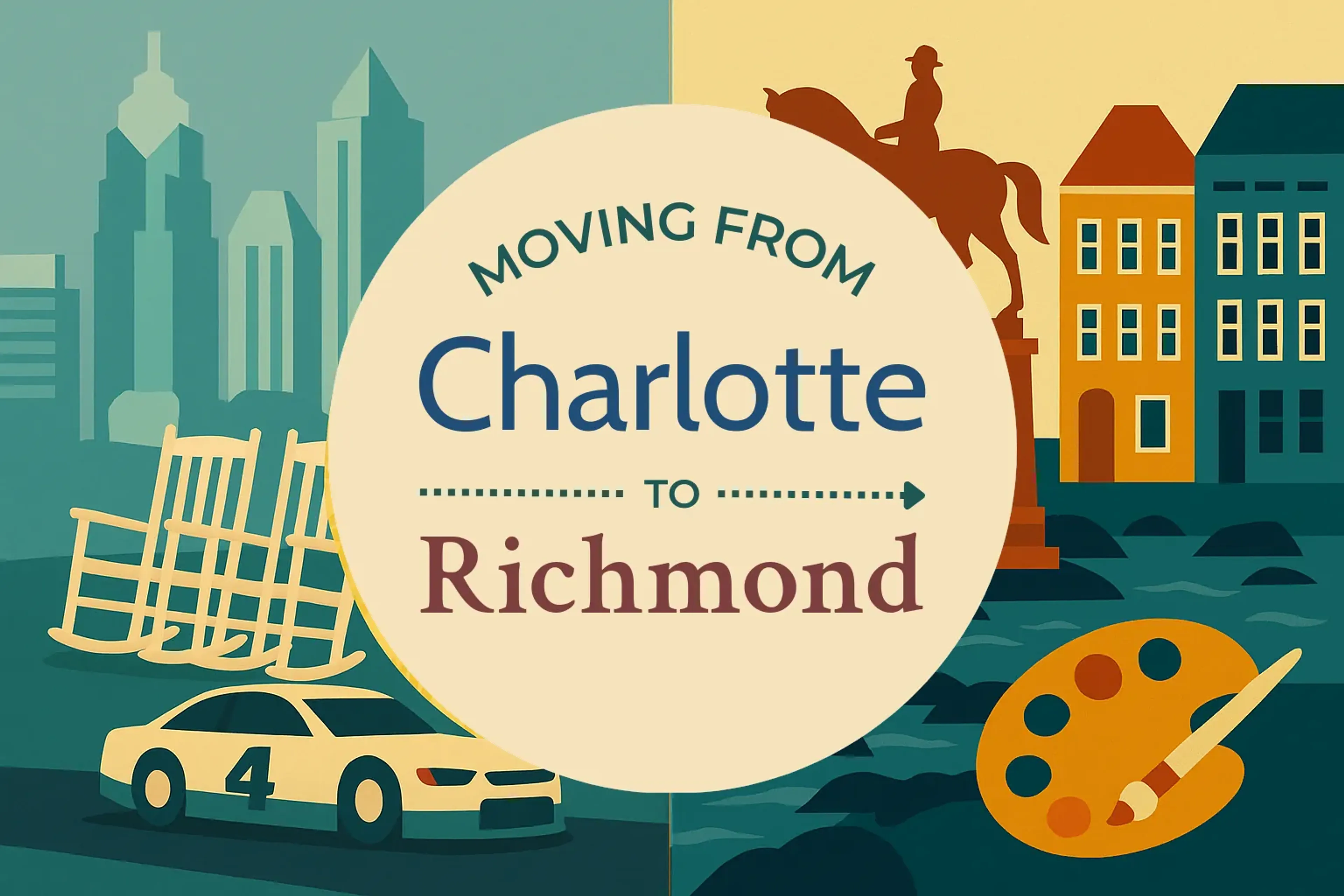 Side-by-side comparison of Charlotte to Richmond moving companies