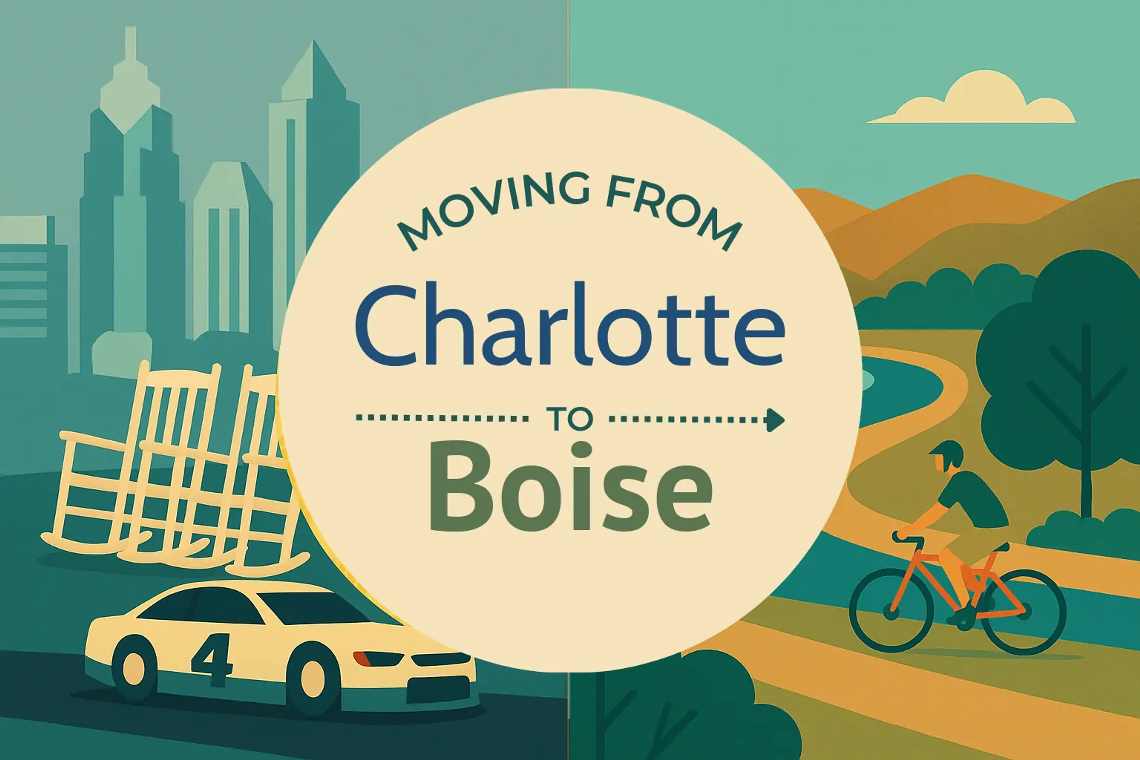 Side-by-side comparison of Charlotte to Boise moving companies