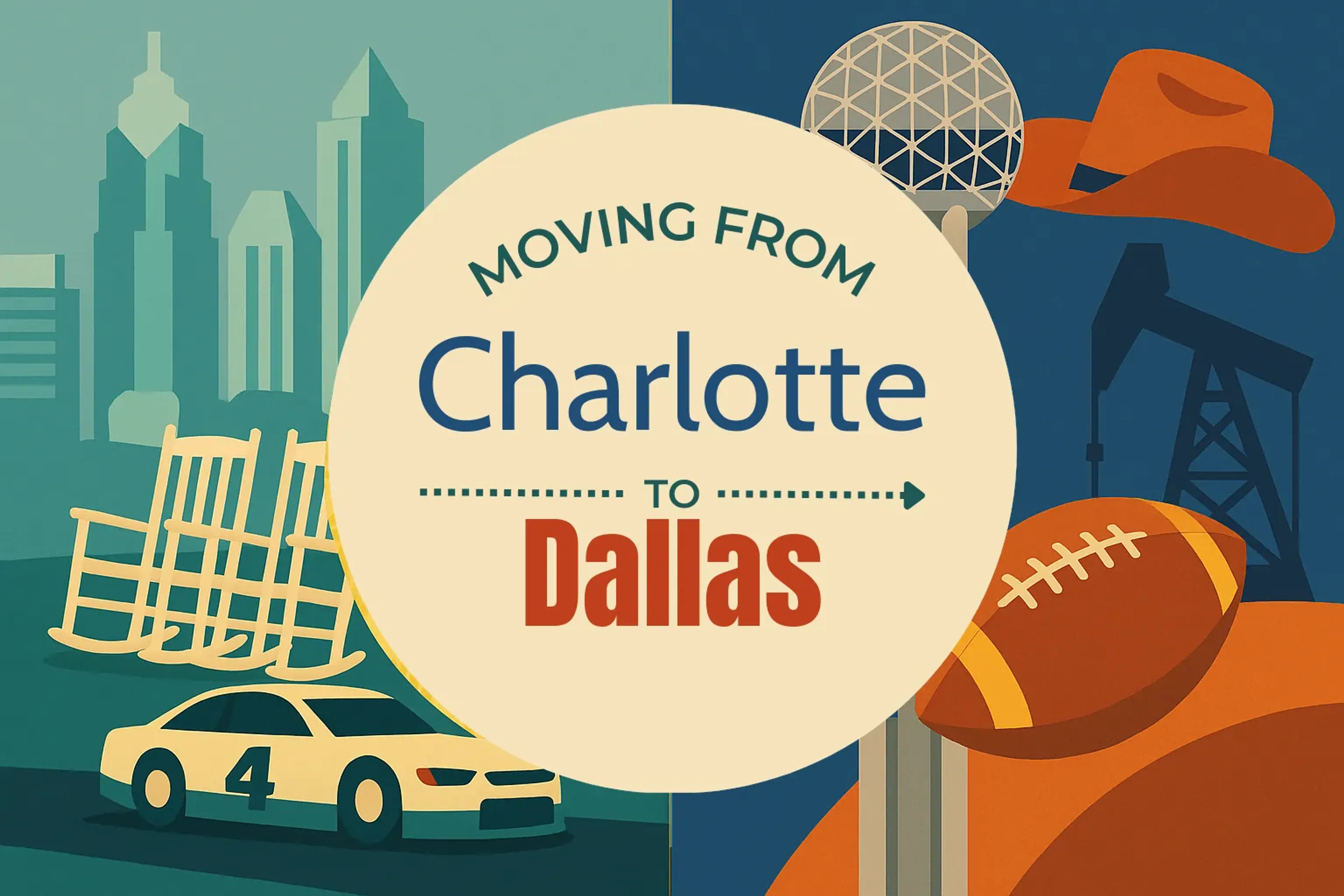 Side-by-side comparison of Charlotte to Dallas moving companies