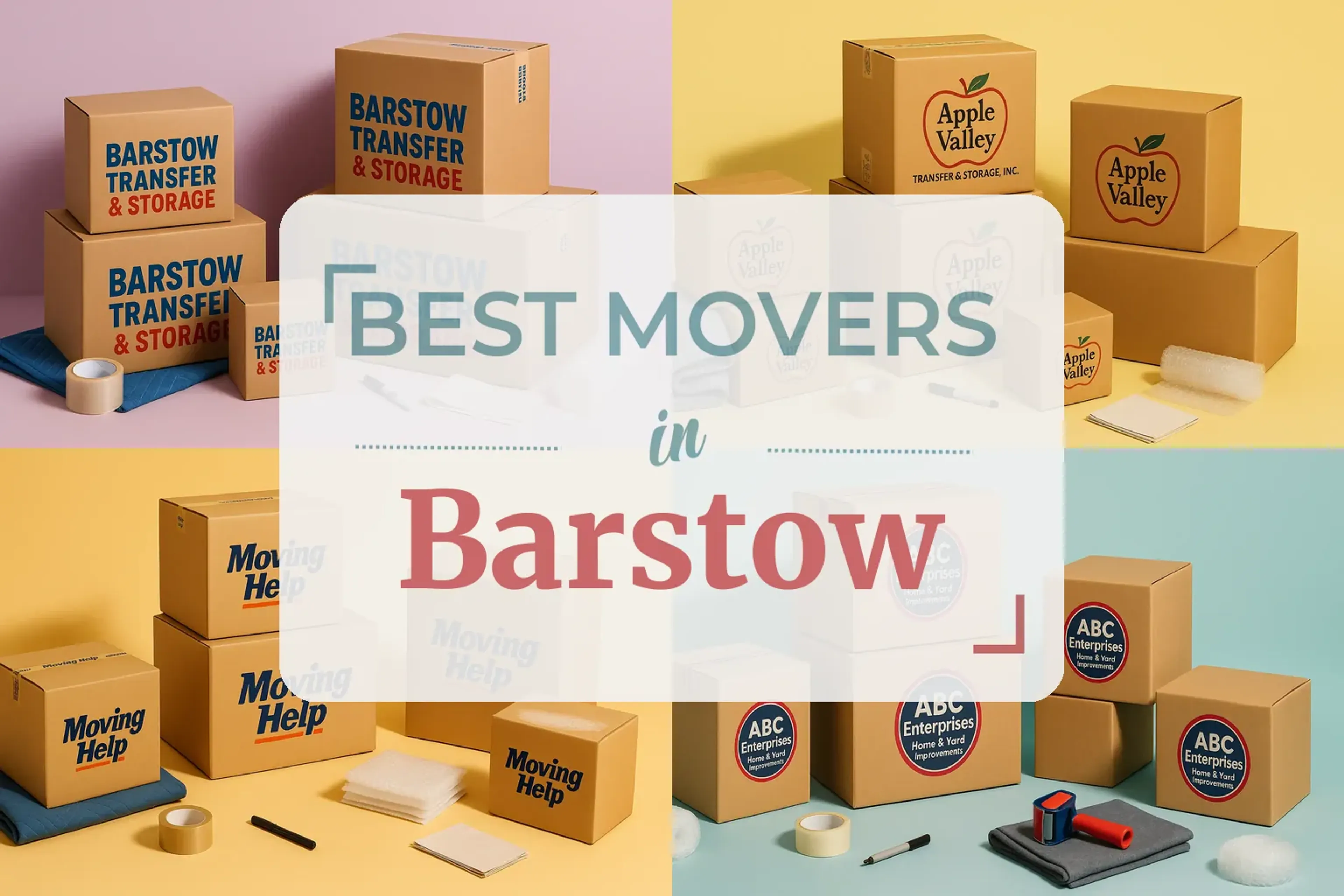 Side-by-side comparison of Barstow moving companies