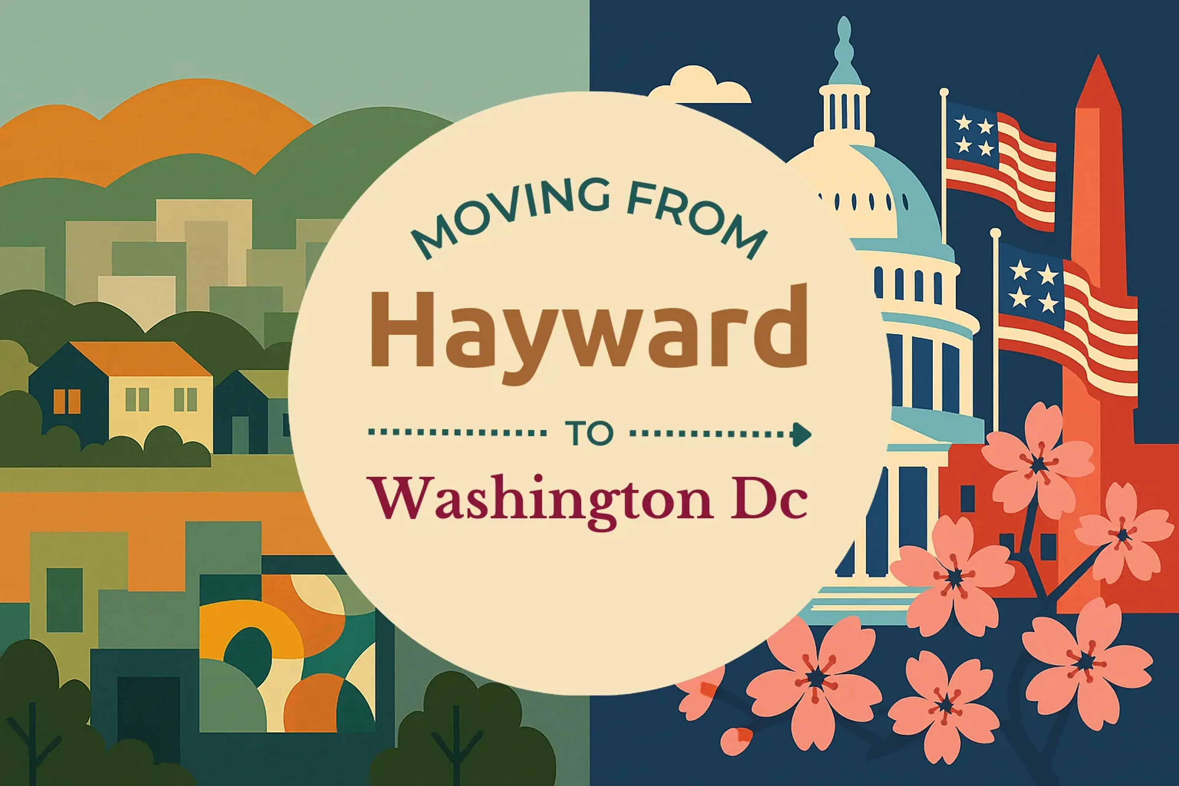 Side-by-side comparison of Hayward to Washington DC moving companies