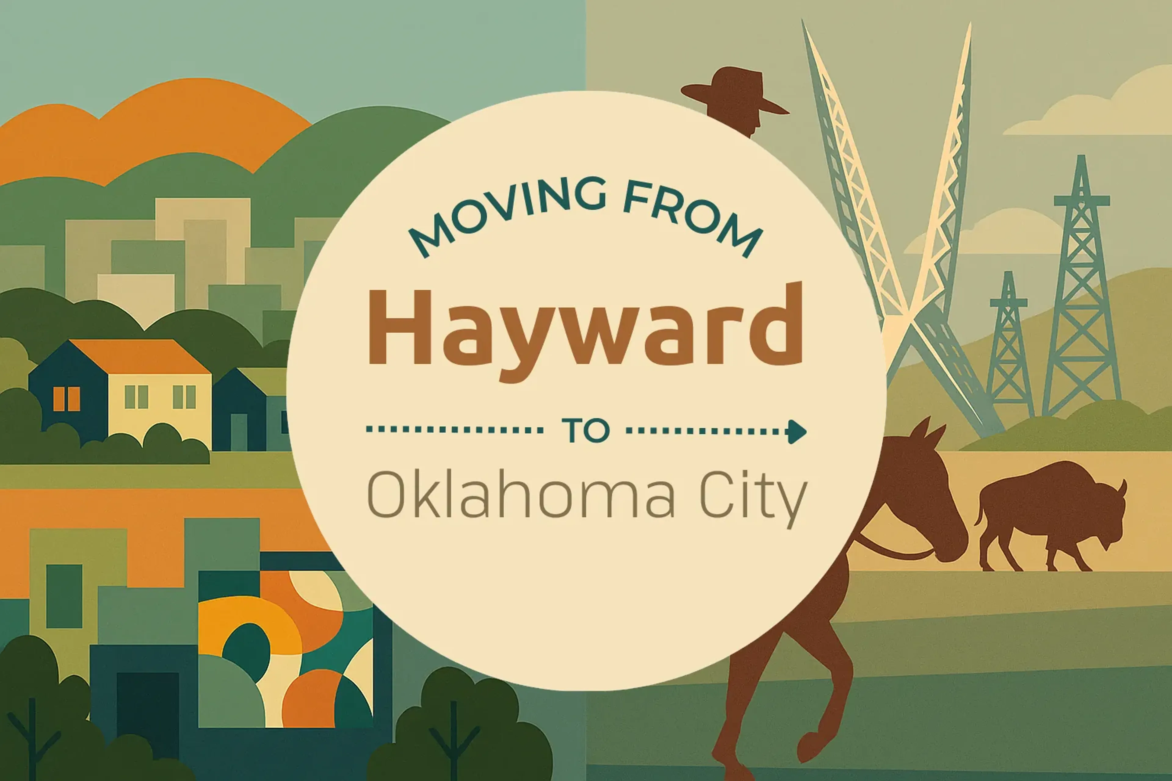 Side-by-side comparison of Hayward to Oklahoma City moving companies