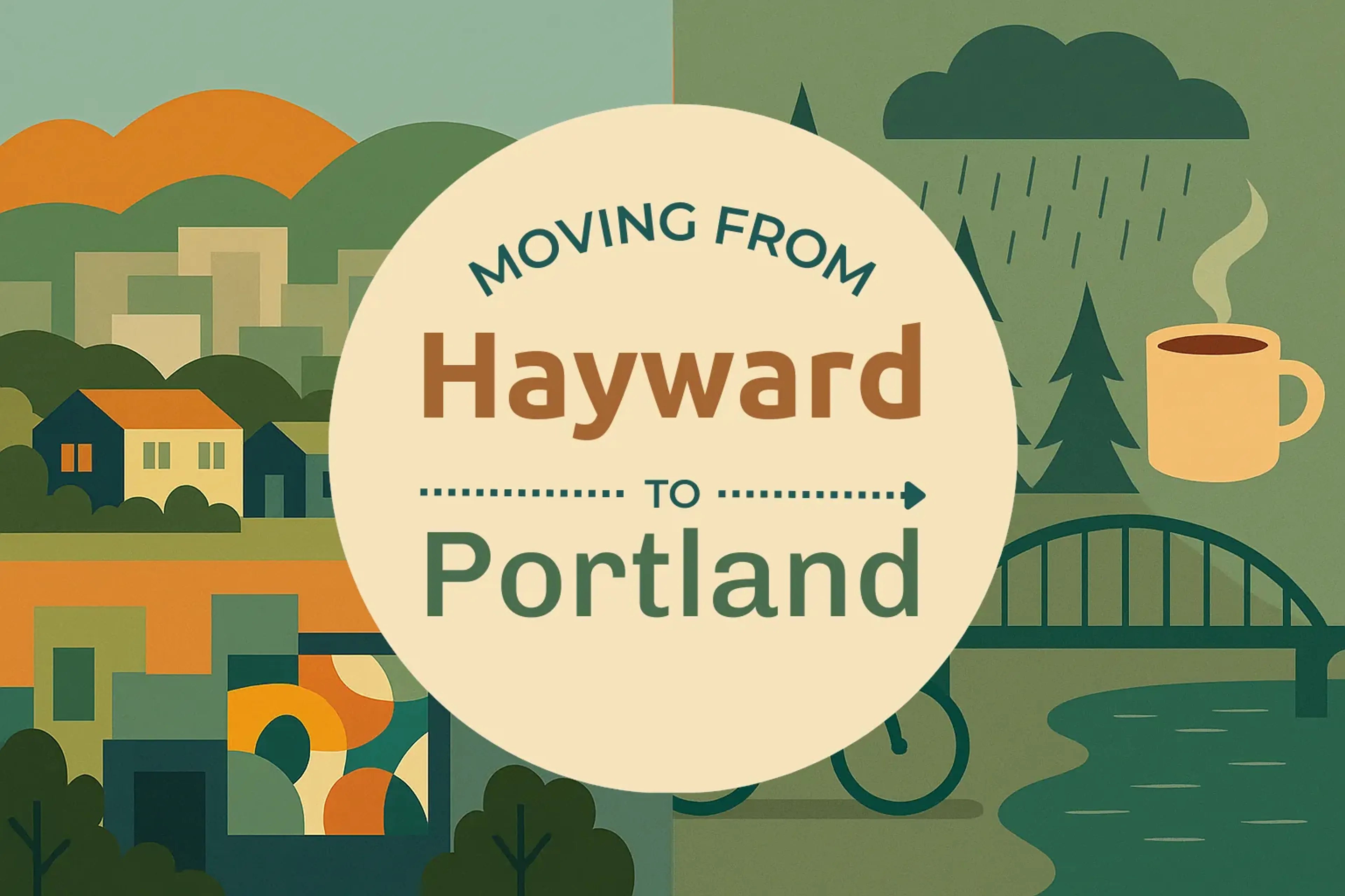Side-by-side comparison of Hayward to Portland moving companies