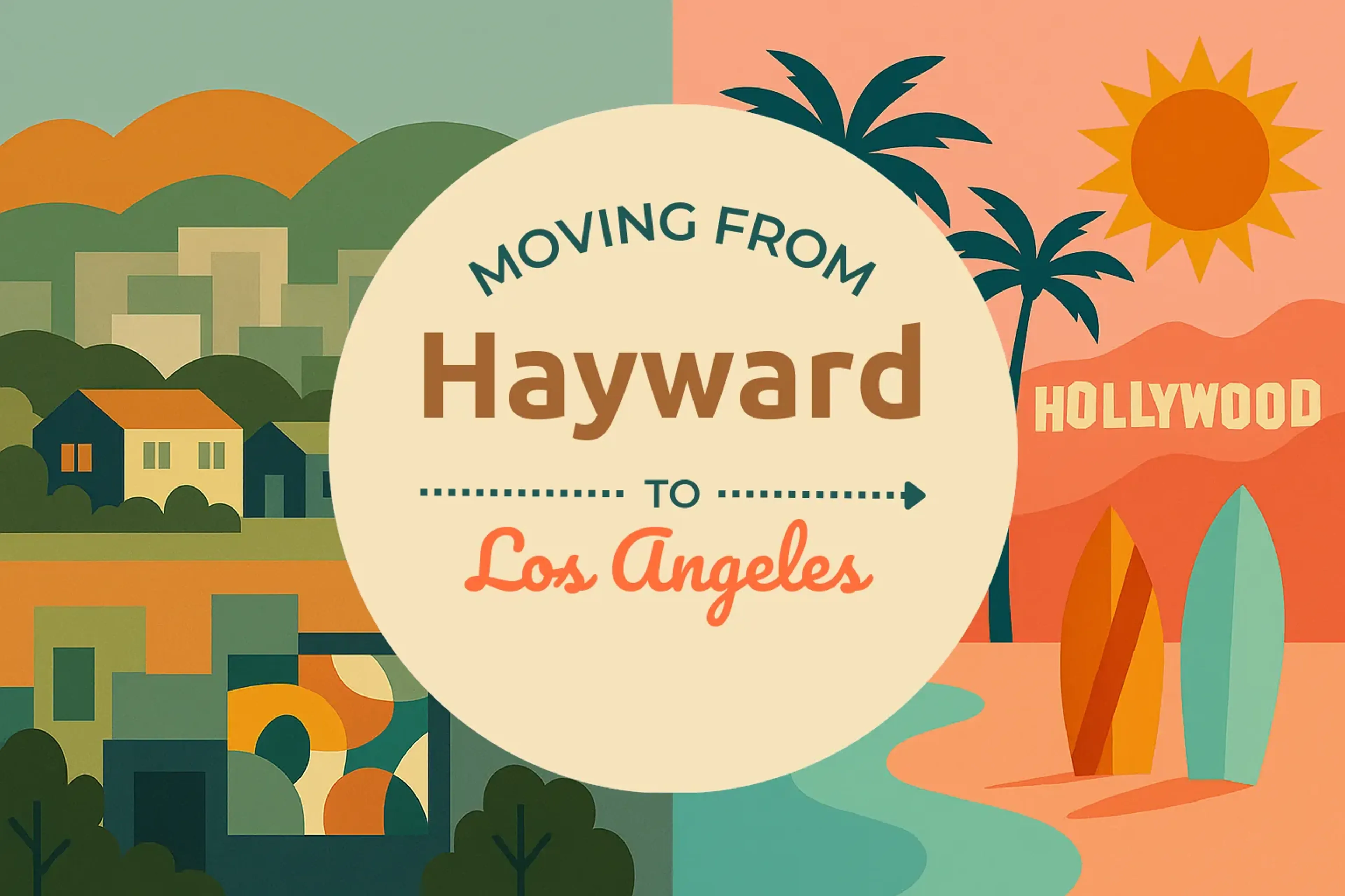Side-by-side comparison of Hayward to Los Angeles moving companies