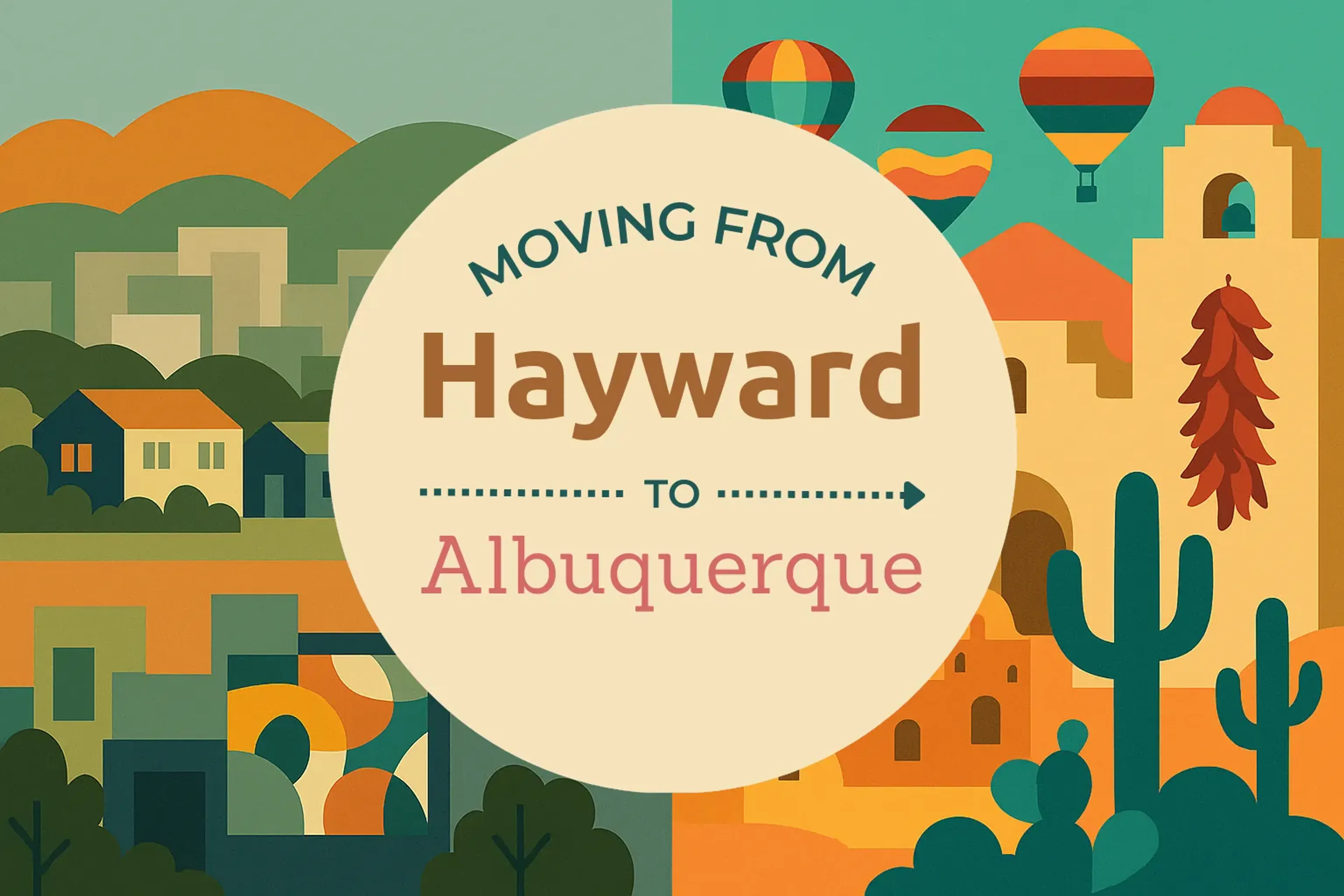 Side-by-side comparison of Hayward to Albuquerque moving companies
