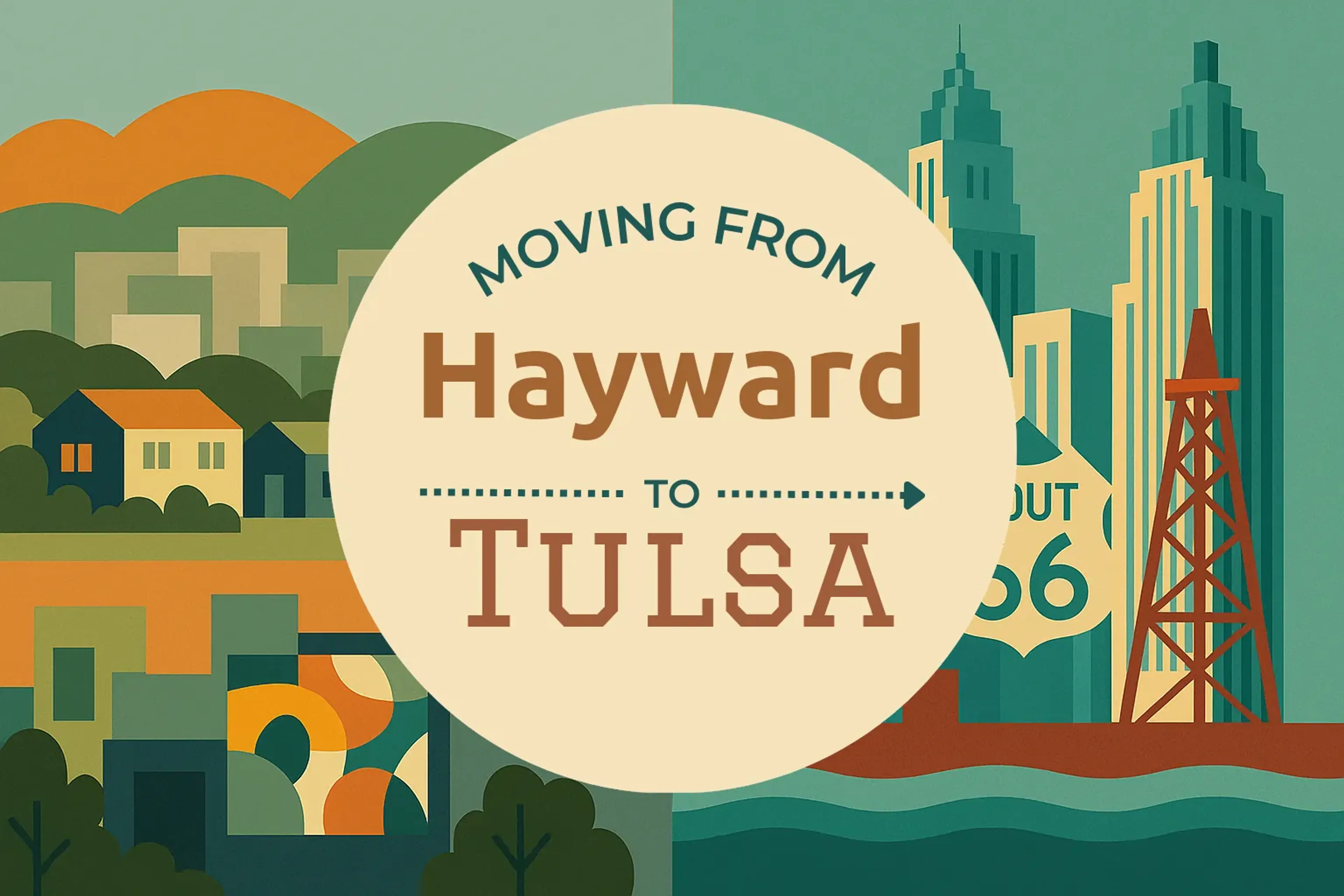 Side-by-side comparison of Hayward to Tulsa moving companies