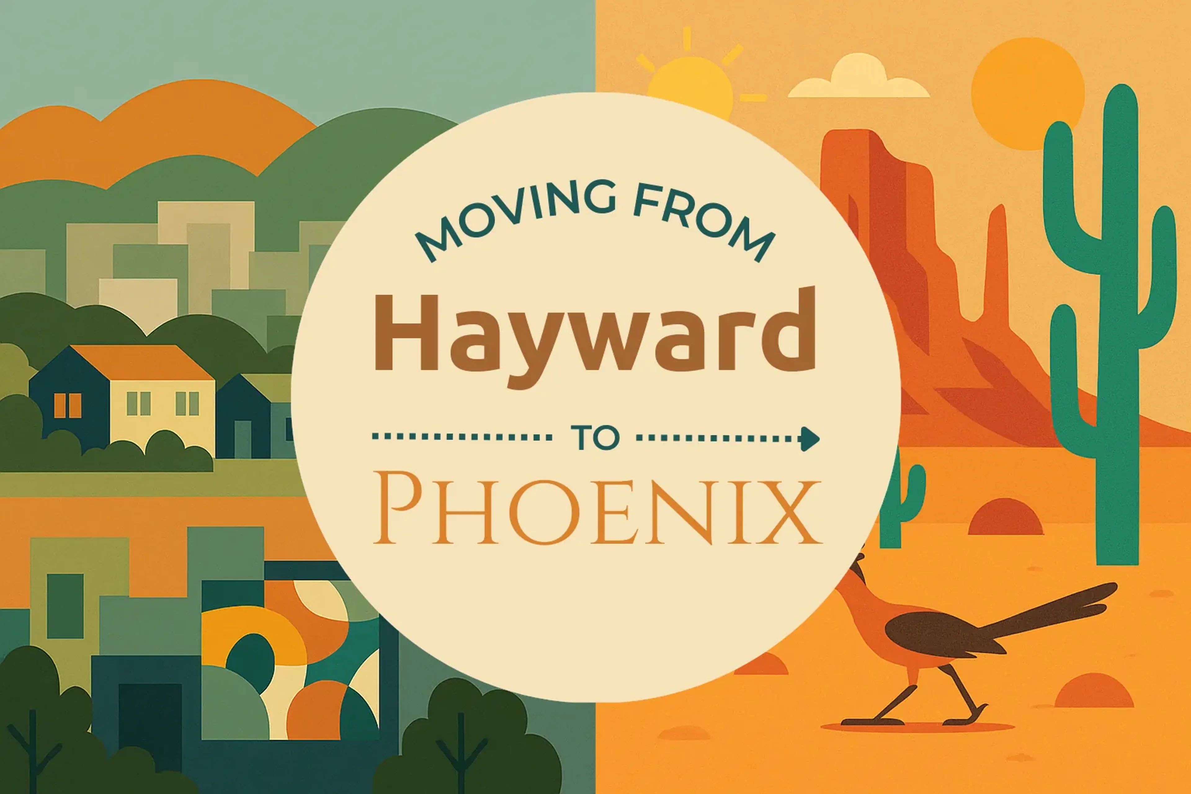 Side-by-side comparison of Hayward to Phoenix moving companies