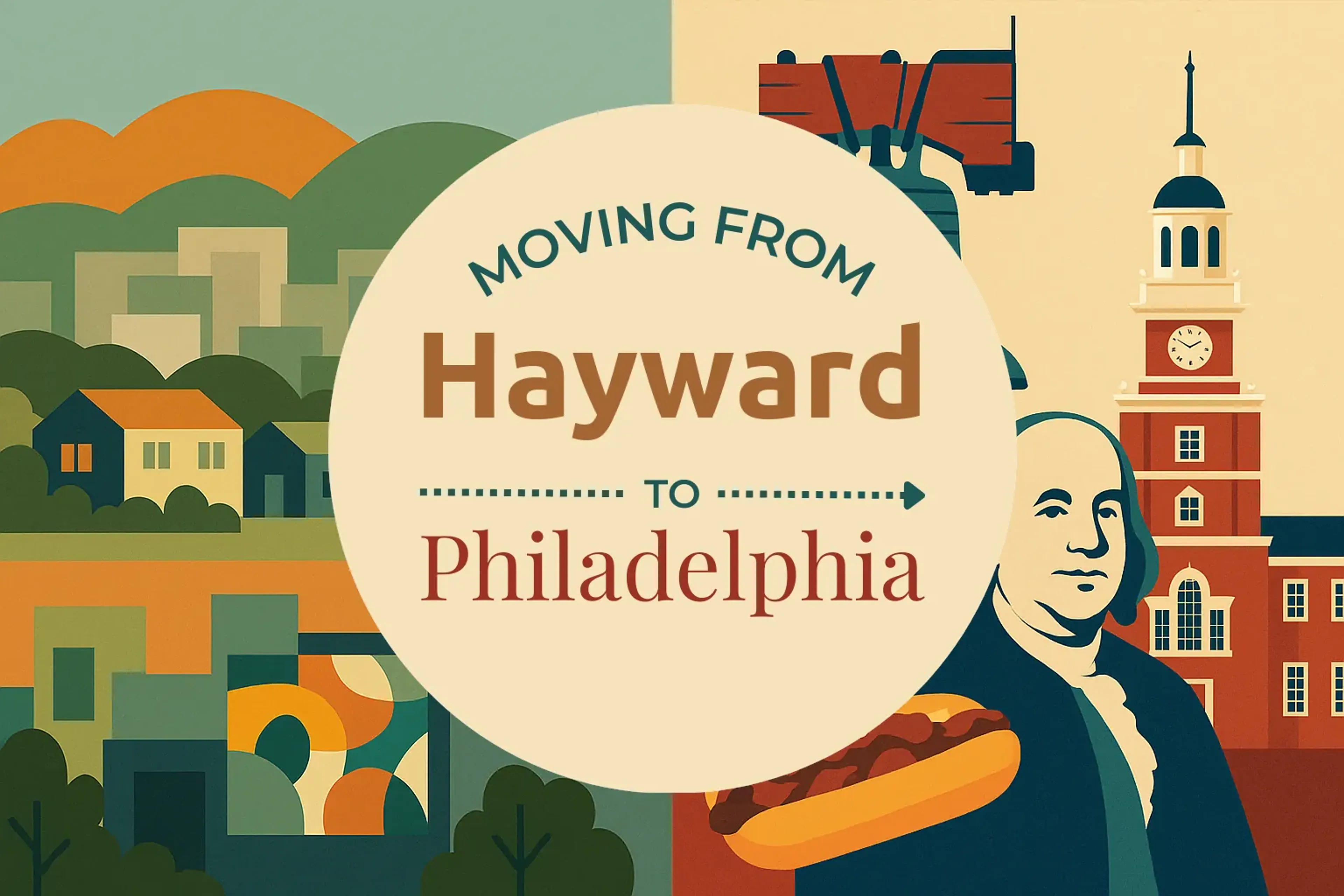 Side-by-side comparison of Hayward to Philadelphia moving companies