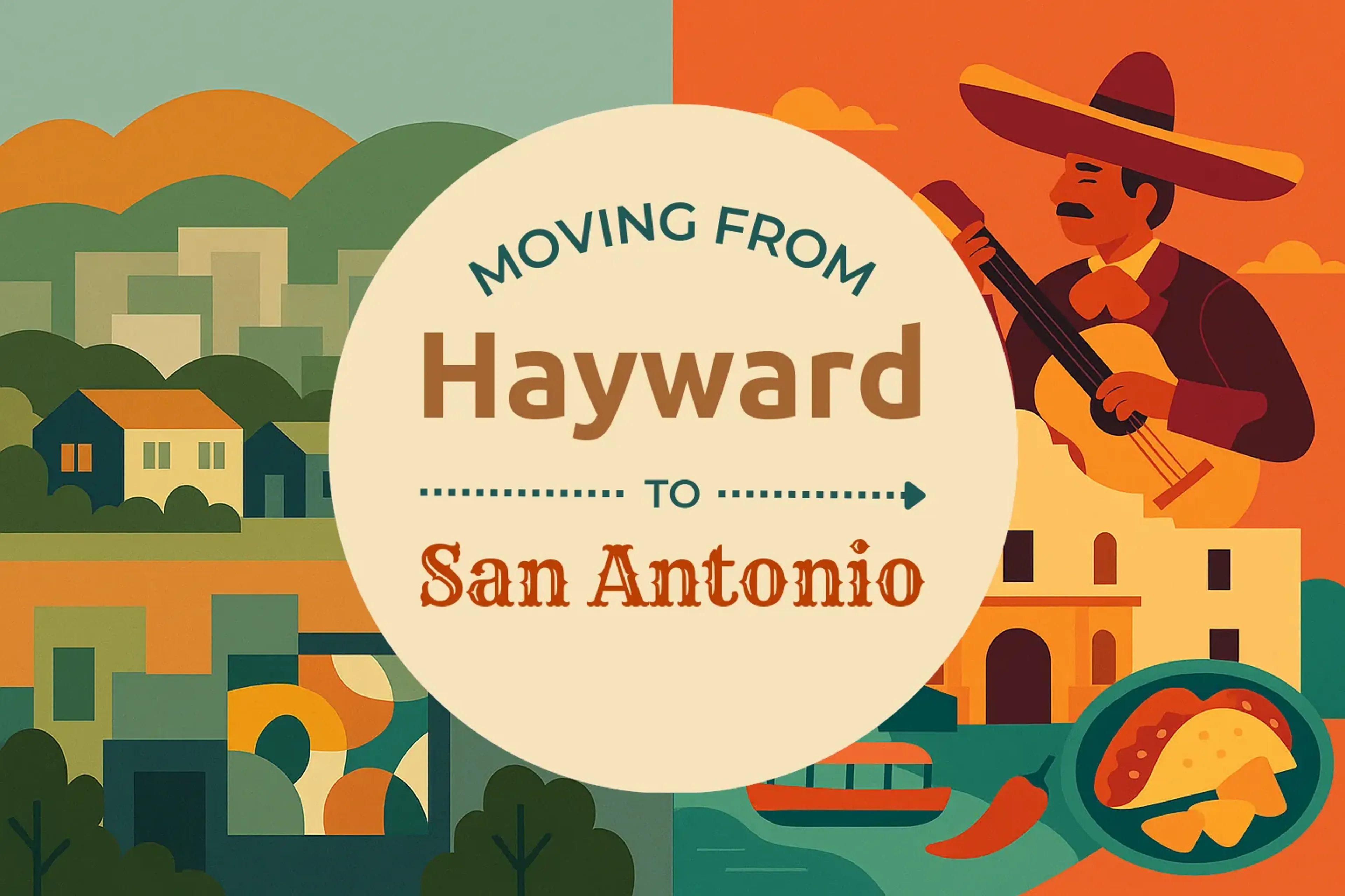 Side-by-side comparison of Hayward to San Antonio moving companies