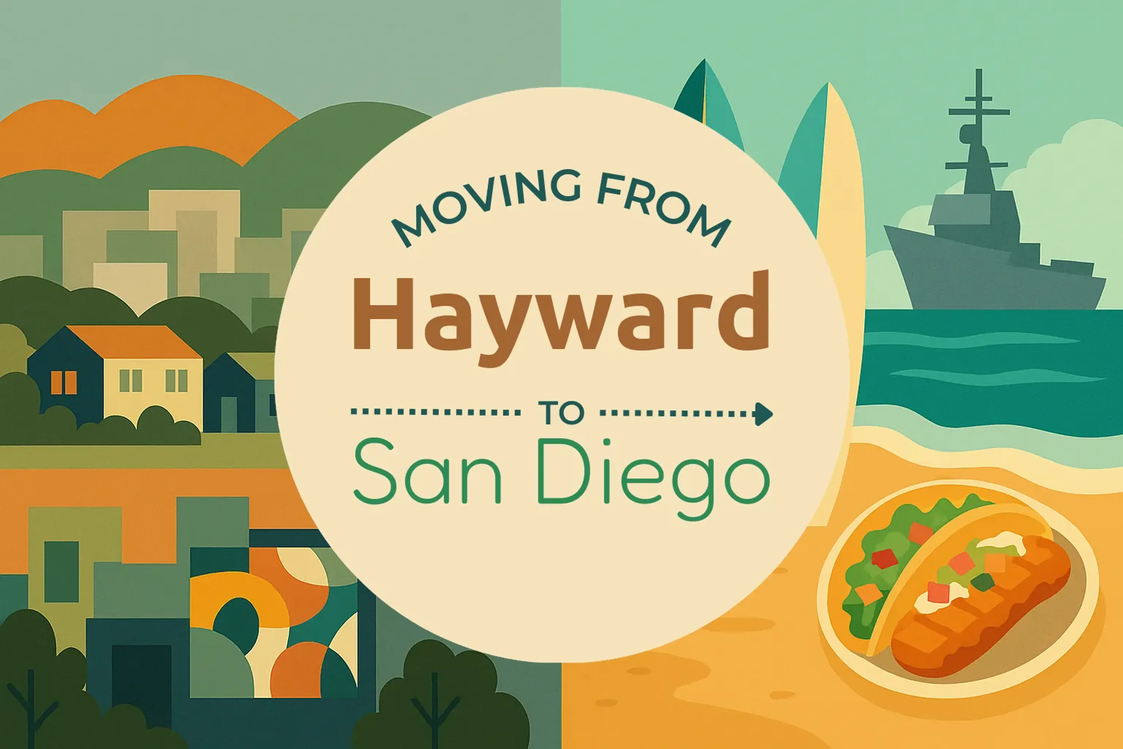 Side-by-side comparison of Hayward to San Diego moving companies