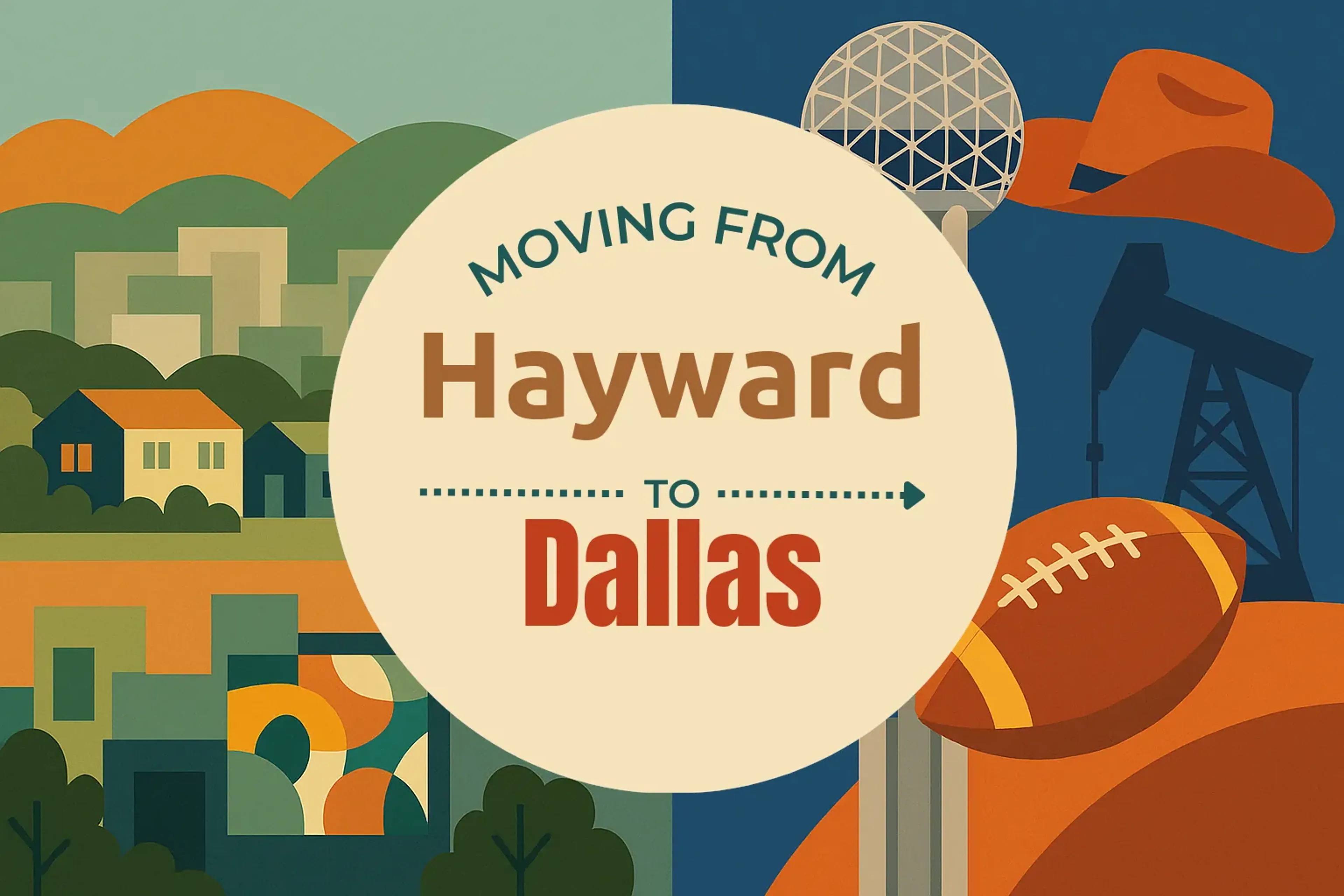 Side-by-side comparison of Hayward to Dallas moving companies