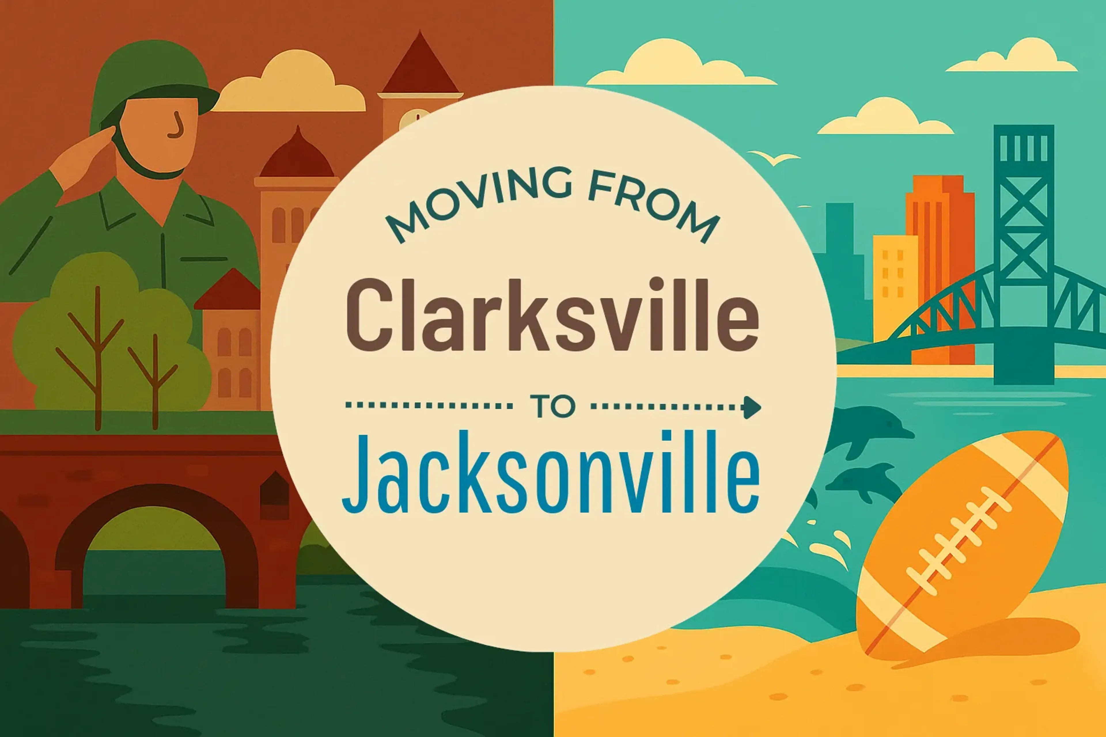 Side-by-side comparison of Clarksville to Jacksonville moving companies