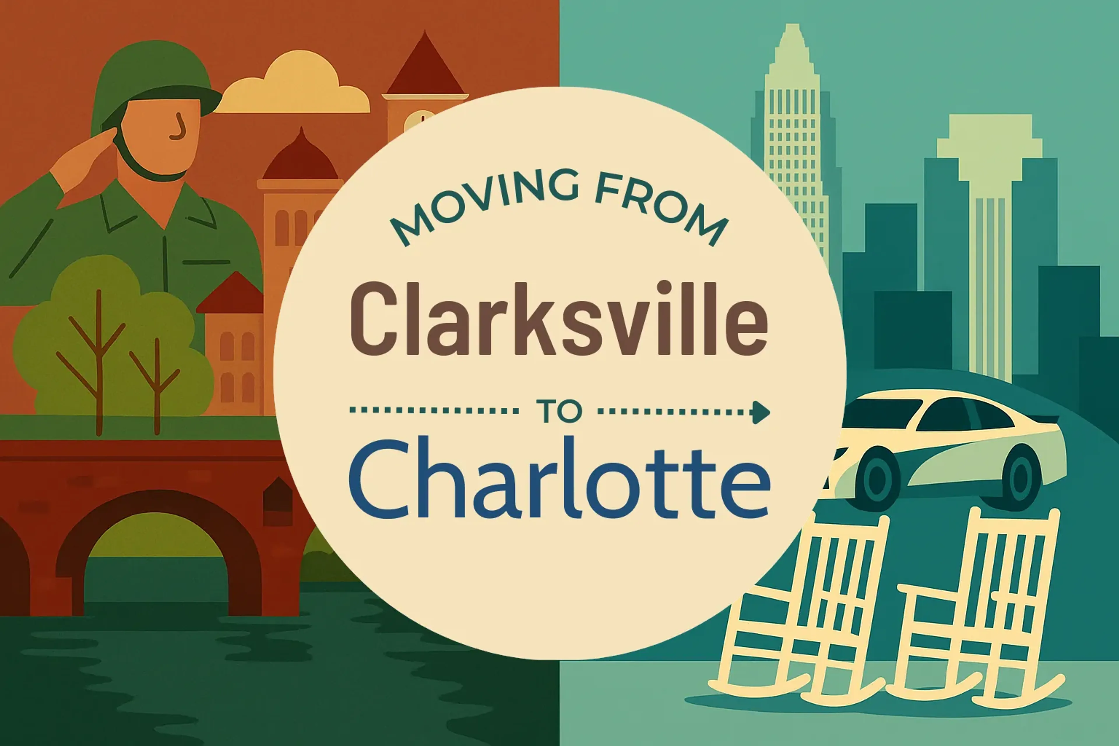 Side-by-side comparison of Clarksville to Charlotte moving companies