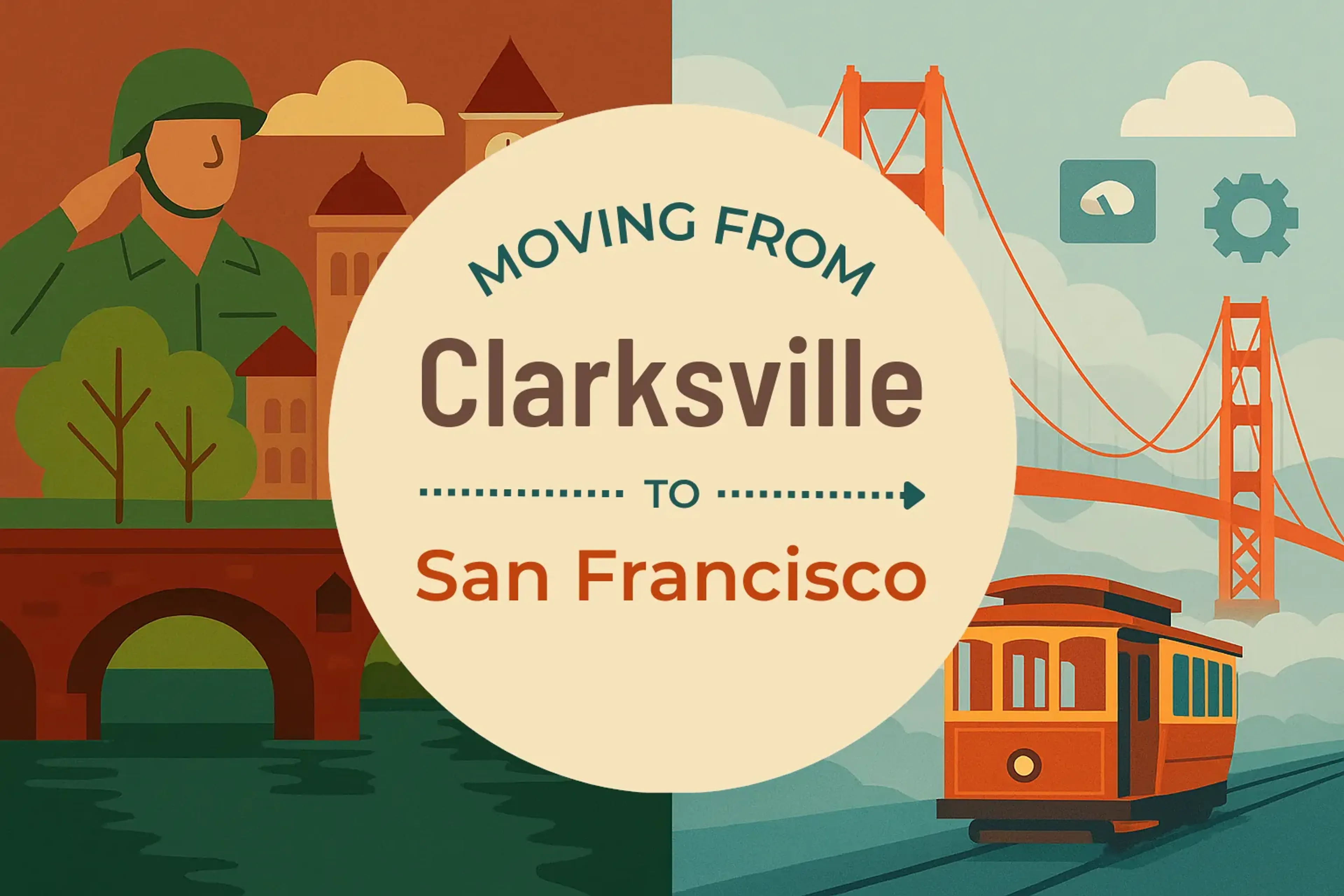 Side-by-side comparison of Clarksville to San Francisco moving companies