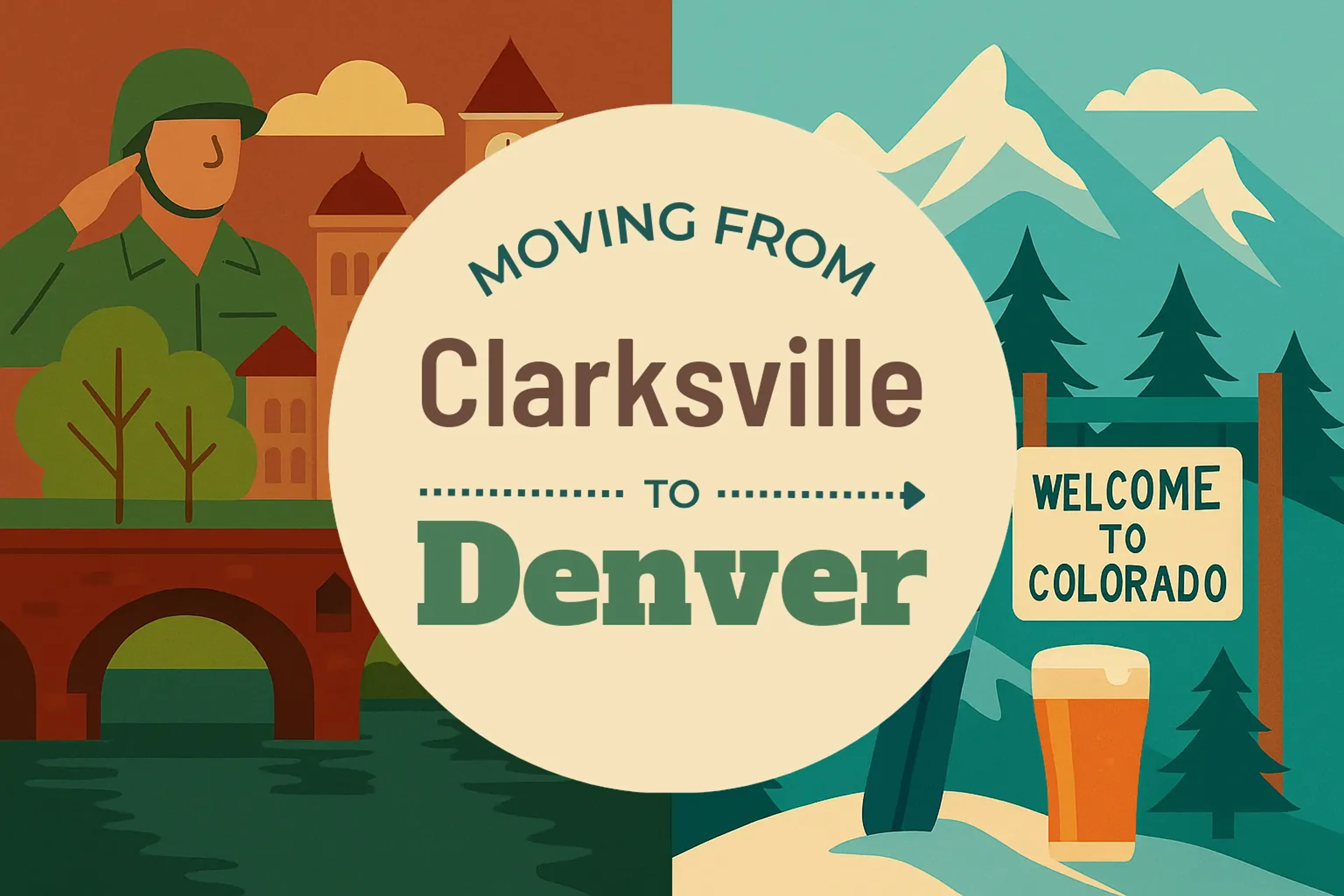 Side-by-side comparison of Clarksville to Denver moving companies