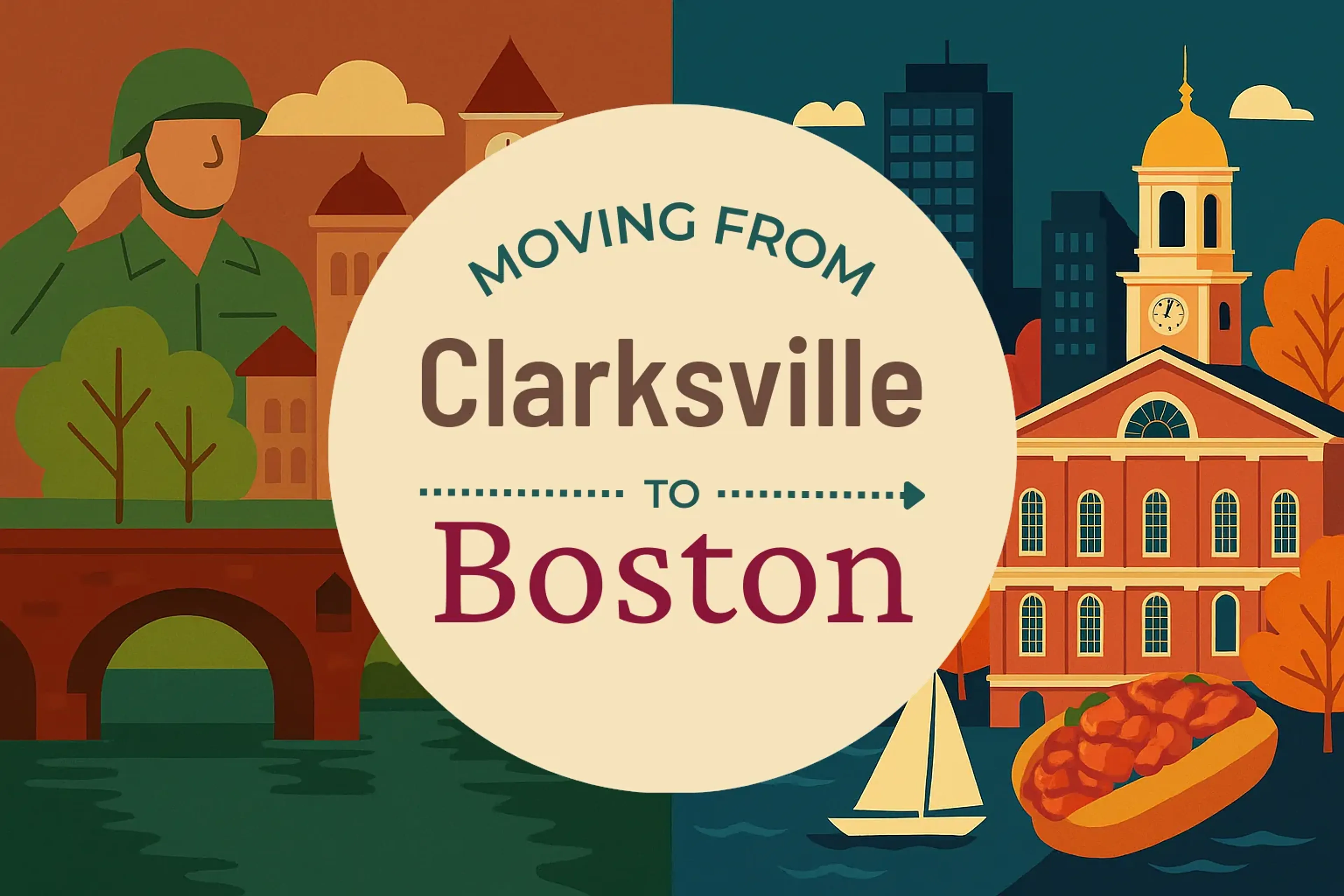Side-by-side comparison of Clarksville to Boston moving companies