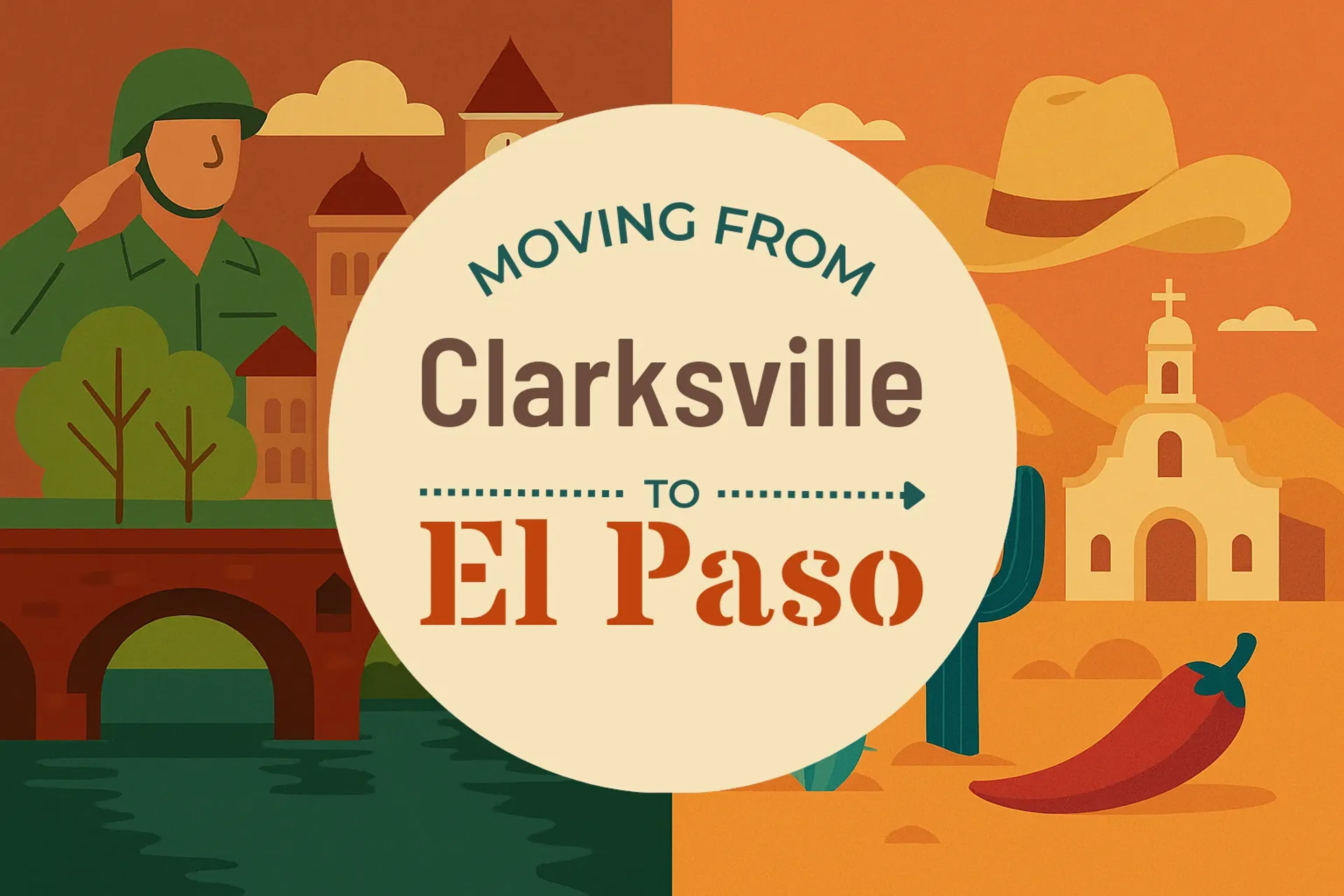 Side-by-side comparison of Clarksville to El Paso moving companies