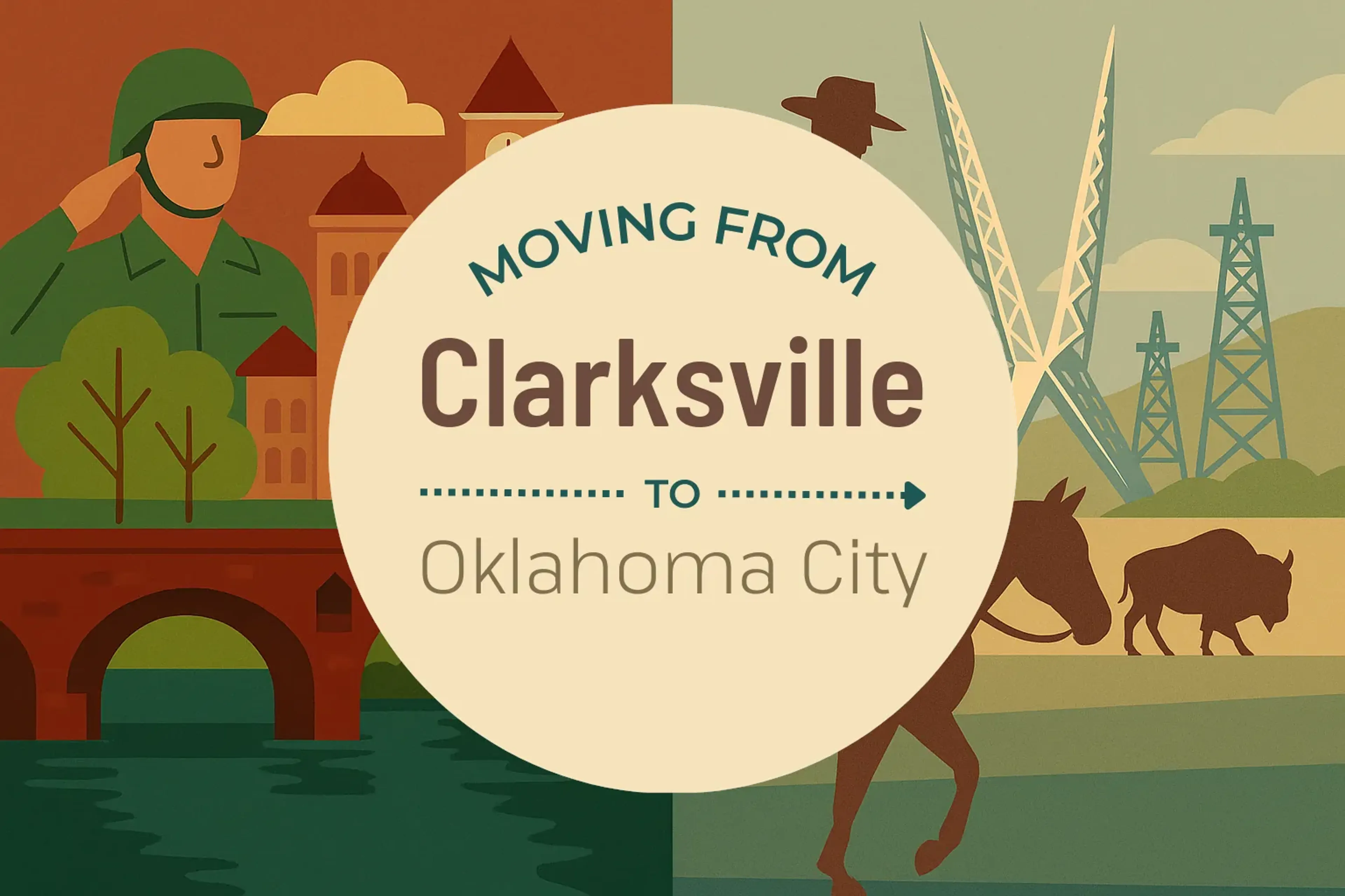 Side-by-side comparison of Clarksville to Oklahoma City moving companies