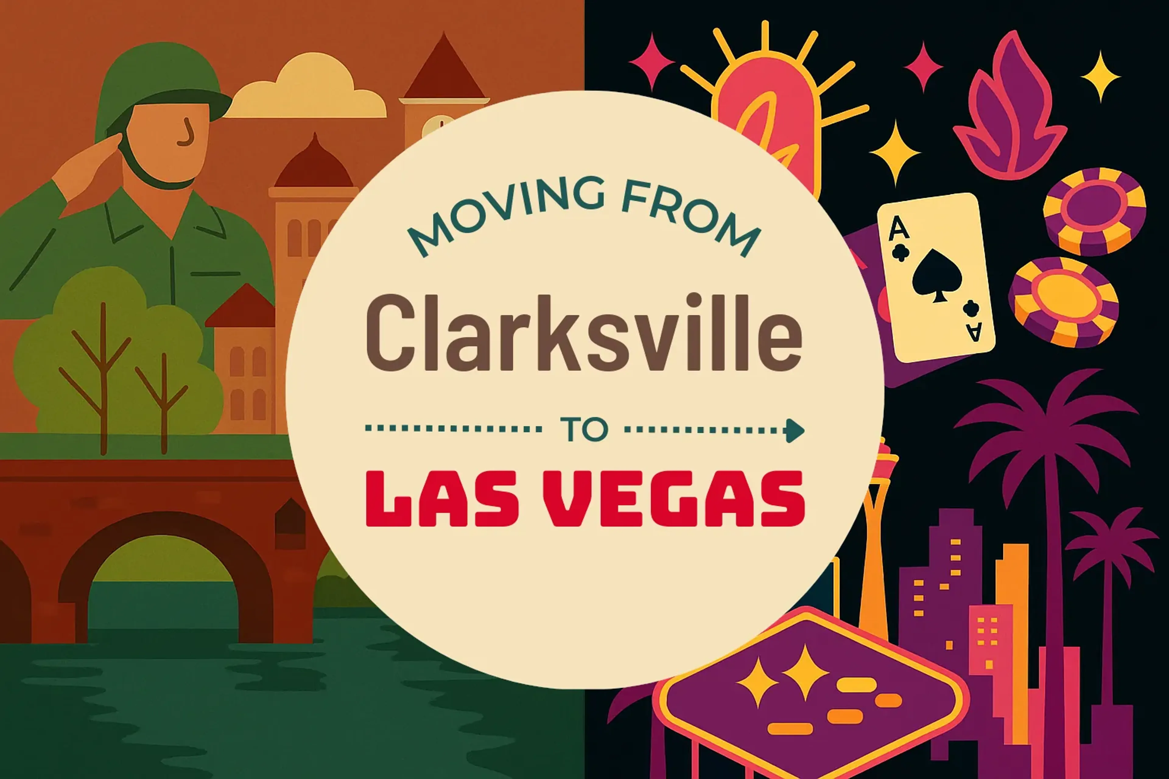 Side-by-side comparison of Clarksville to Las Vegas moving companies