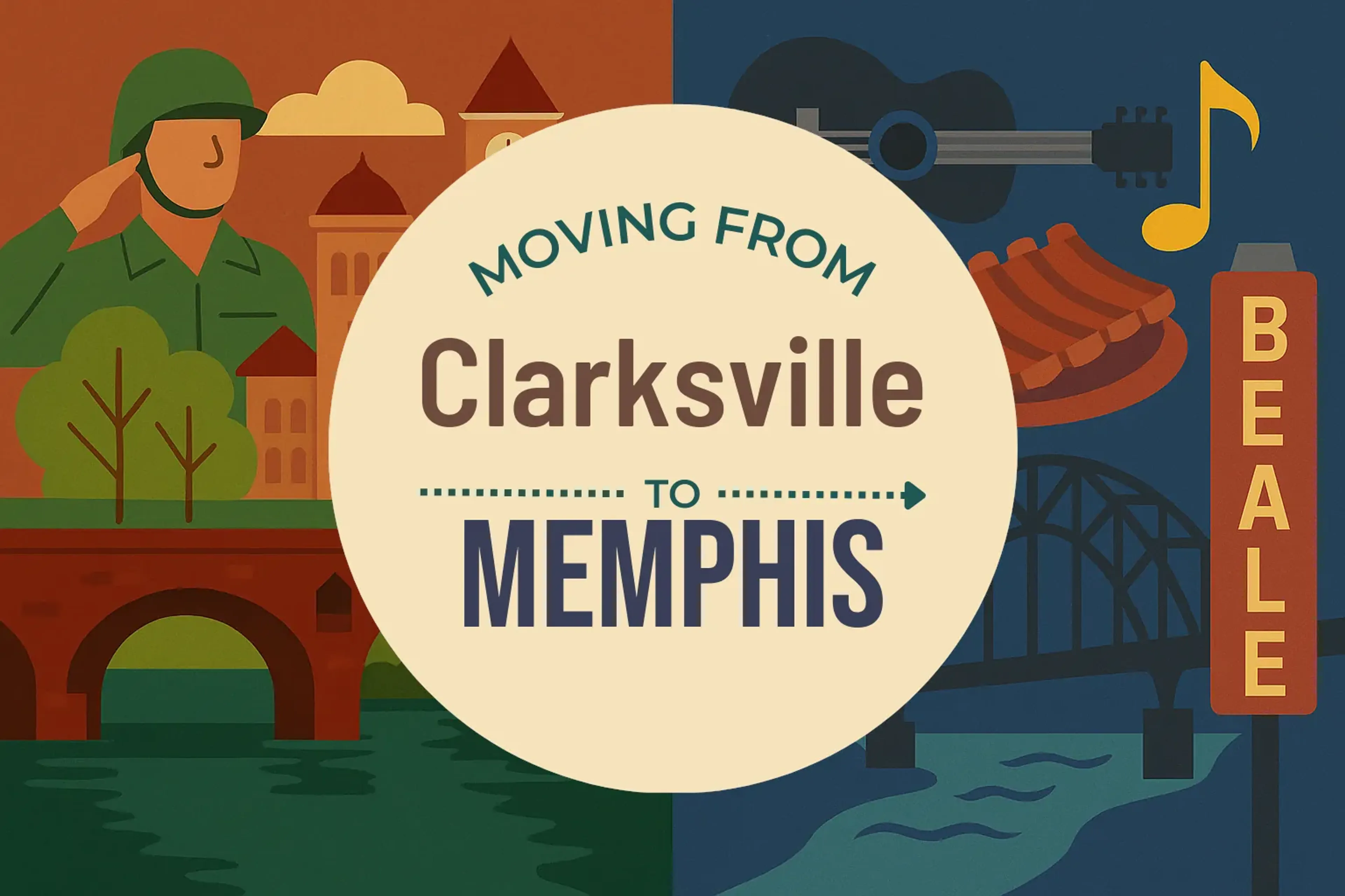 Side-by-side comparison of Clarksville to Memphis moving companies
