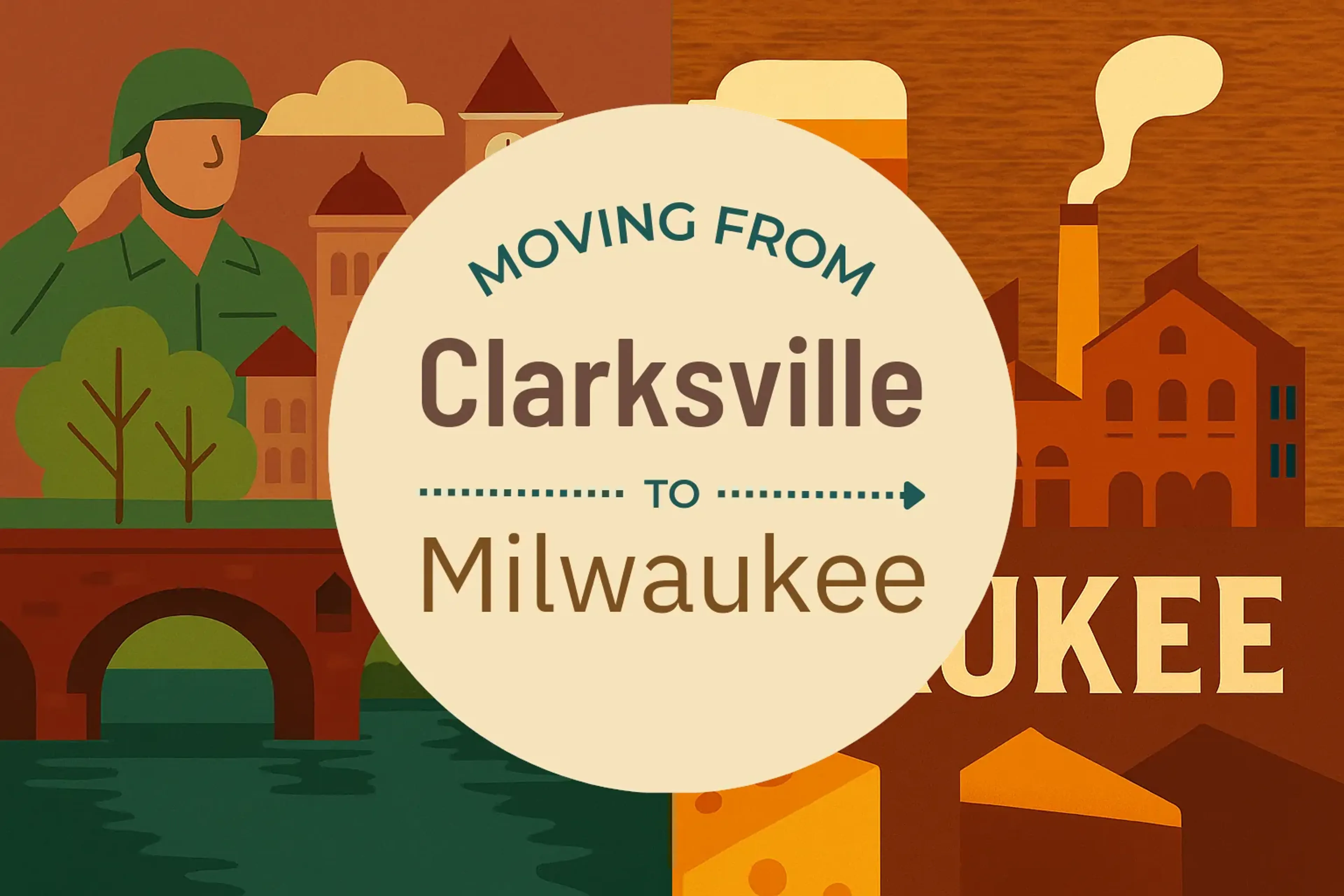 Side-by-side comparison of Clarksville to Milwaukee moving companies
