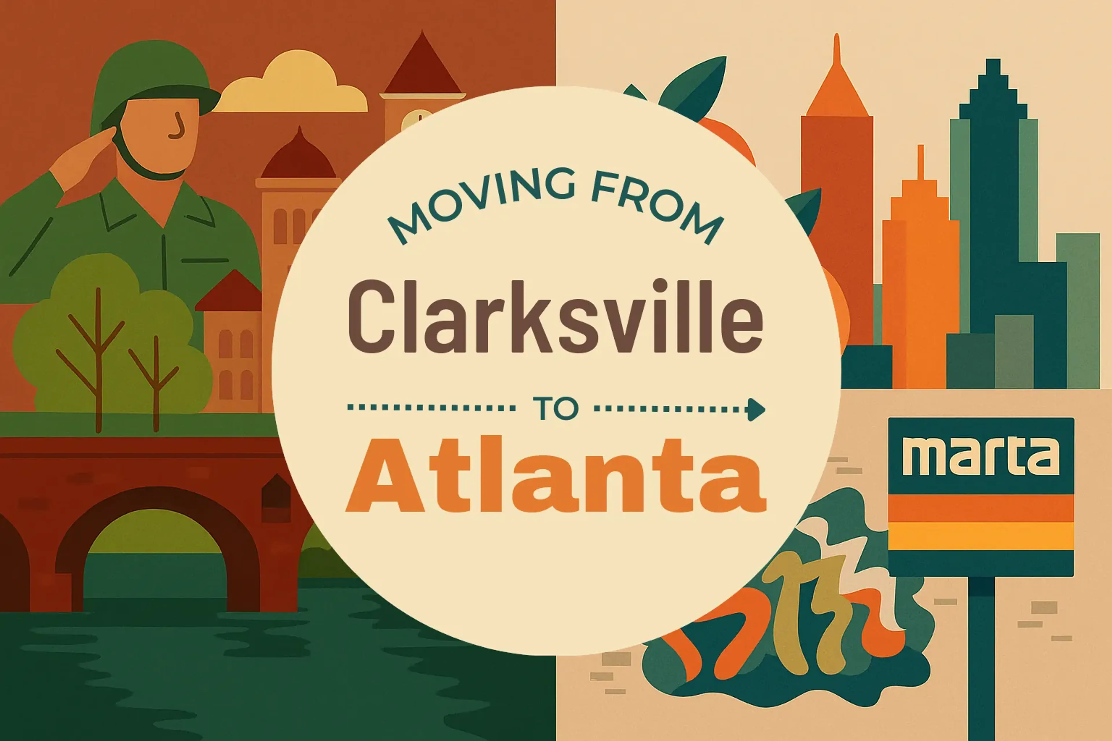 Side-by-side comparison of Clarksville to Atlanta moving companies