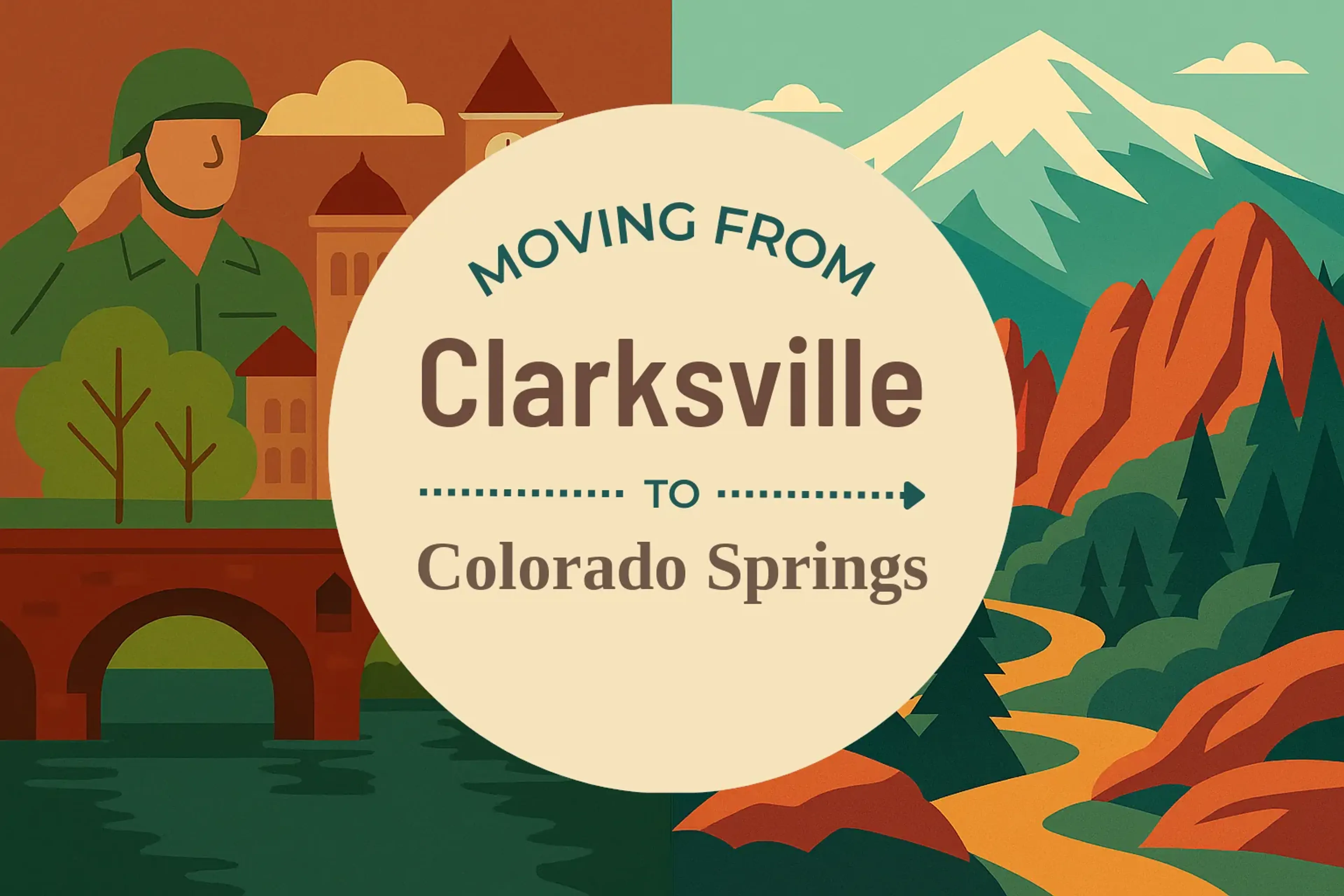 Side-by-side comparison of Clarksville to Colorado Springs moving companies