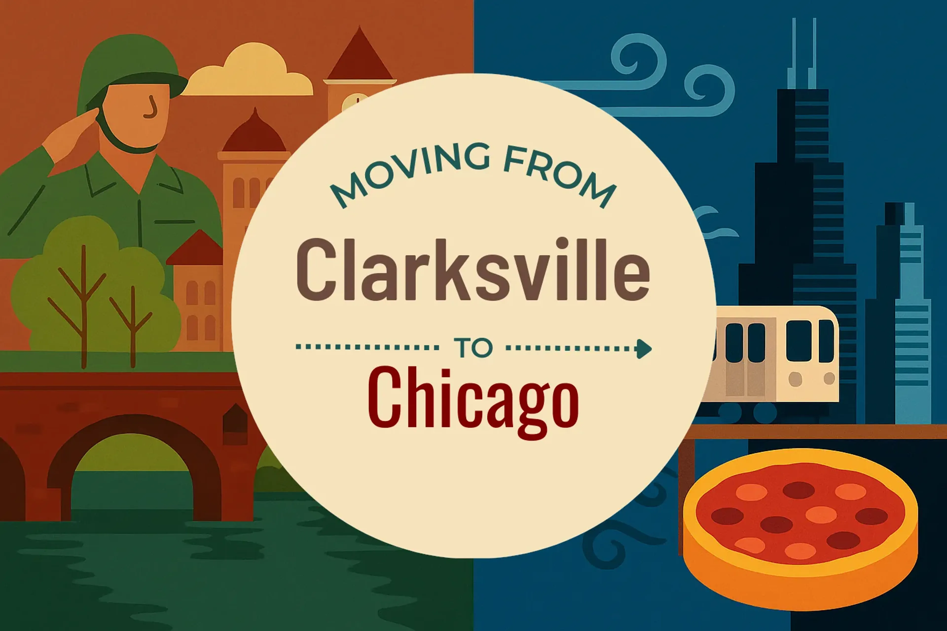 Side-by-side comparison of Clarksville to Chicago moving companies