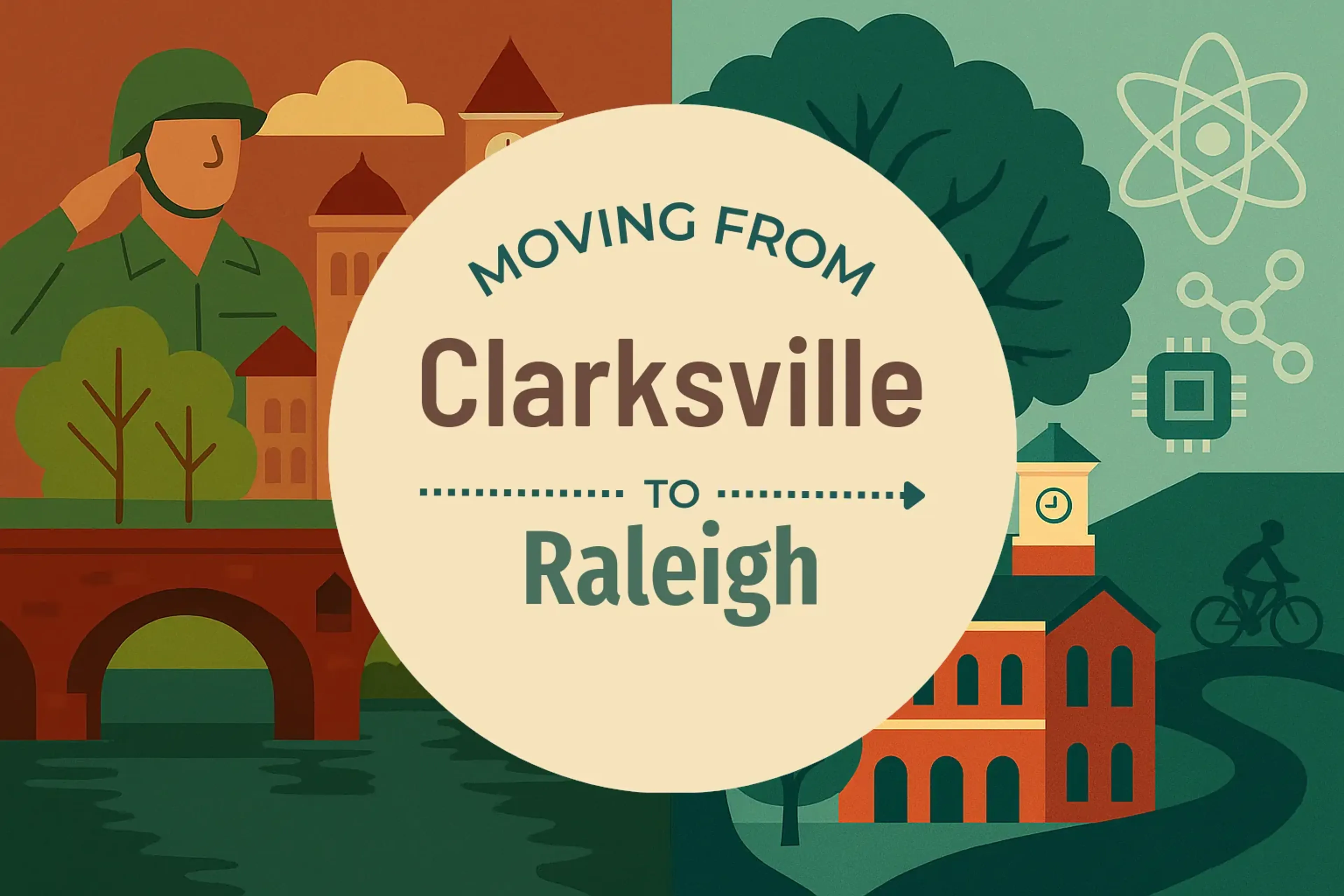 Side-by-side comparison of Clarksville to Raleigh moving companies