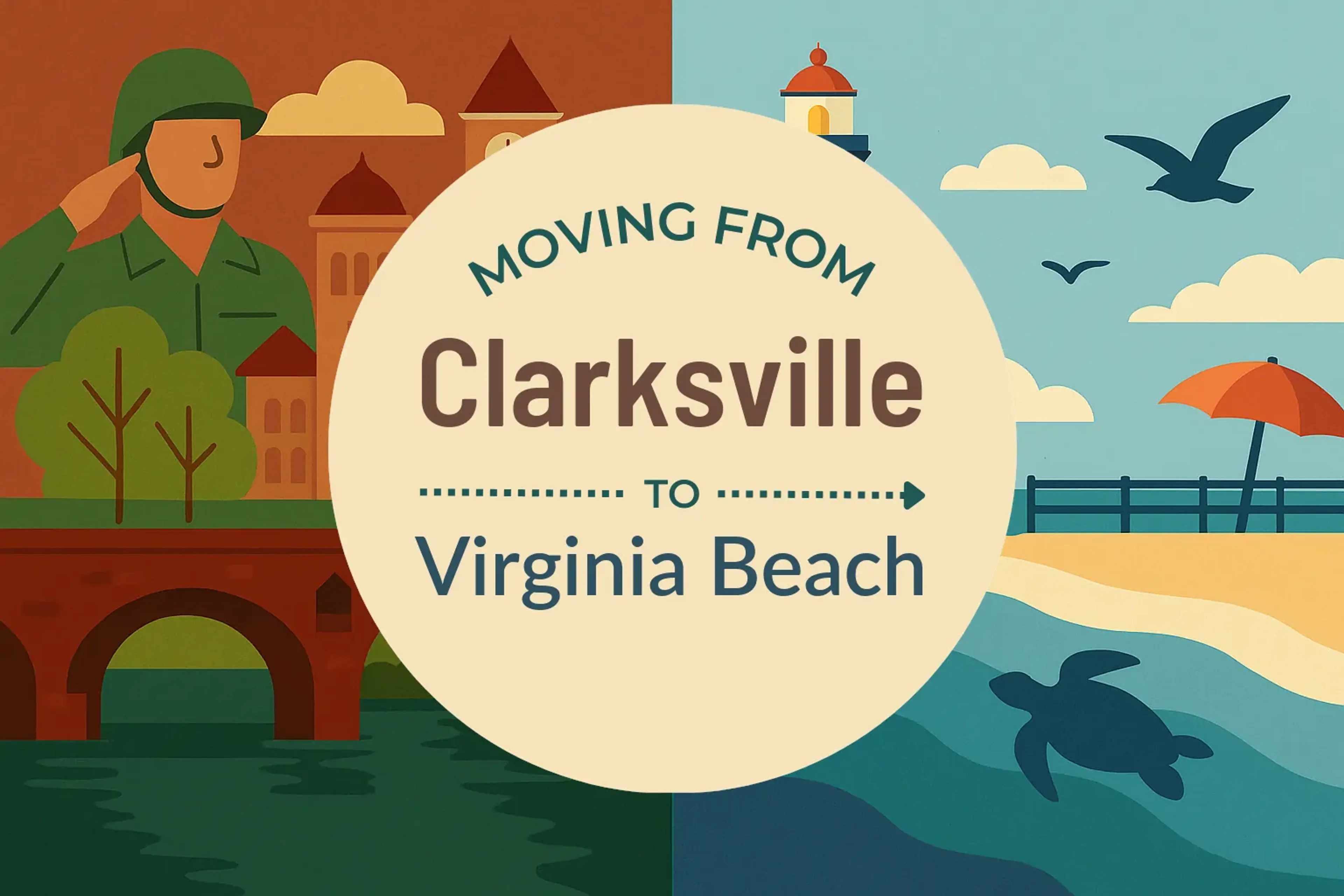 Side-by-side comparison of Clarksville to Virginia Beach moving companies