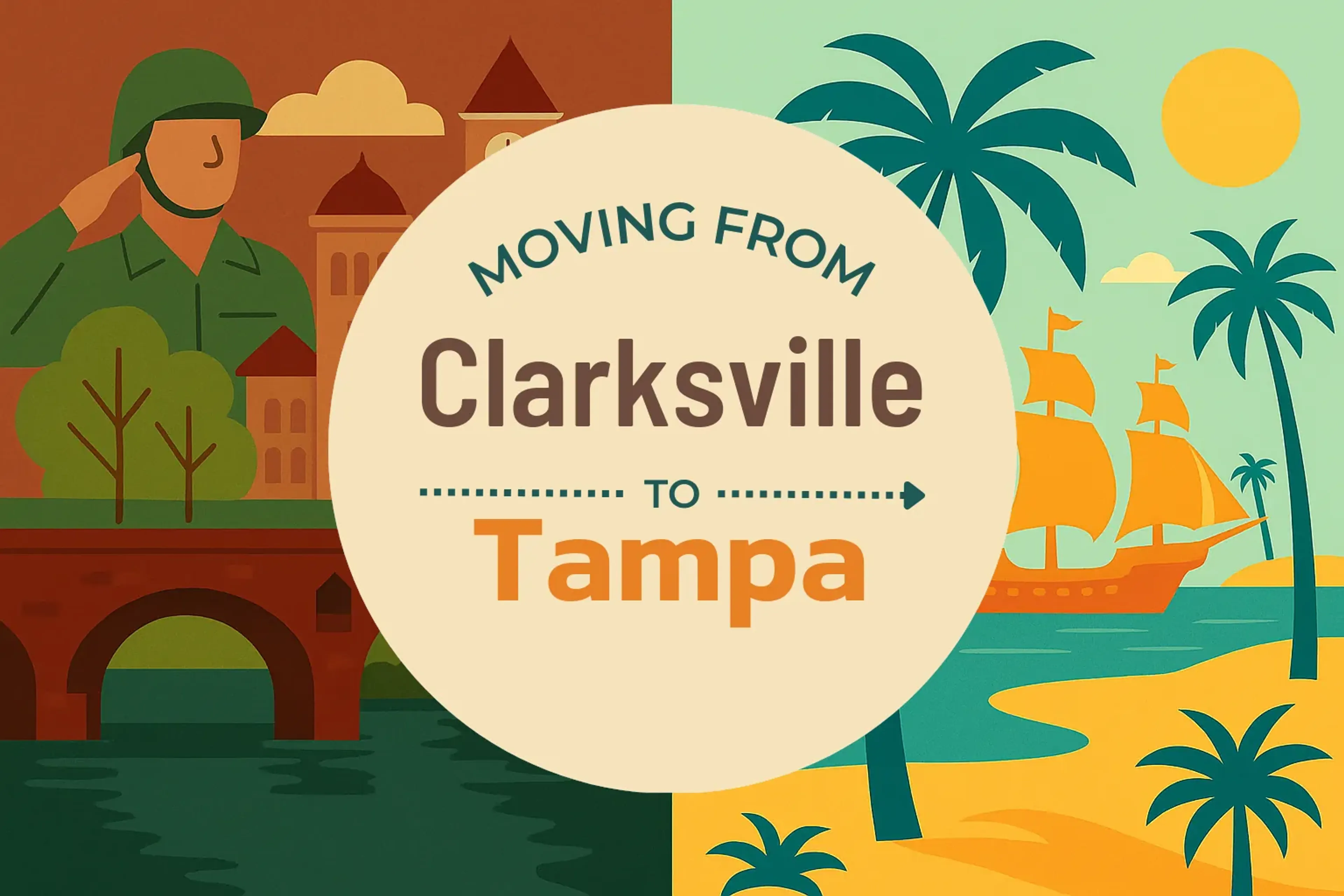 Side-by-side comparison of Clarksville to Tampa moving companies