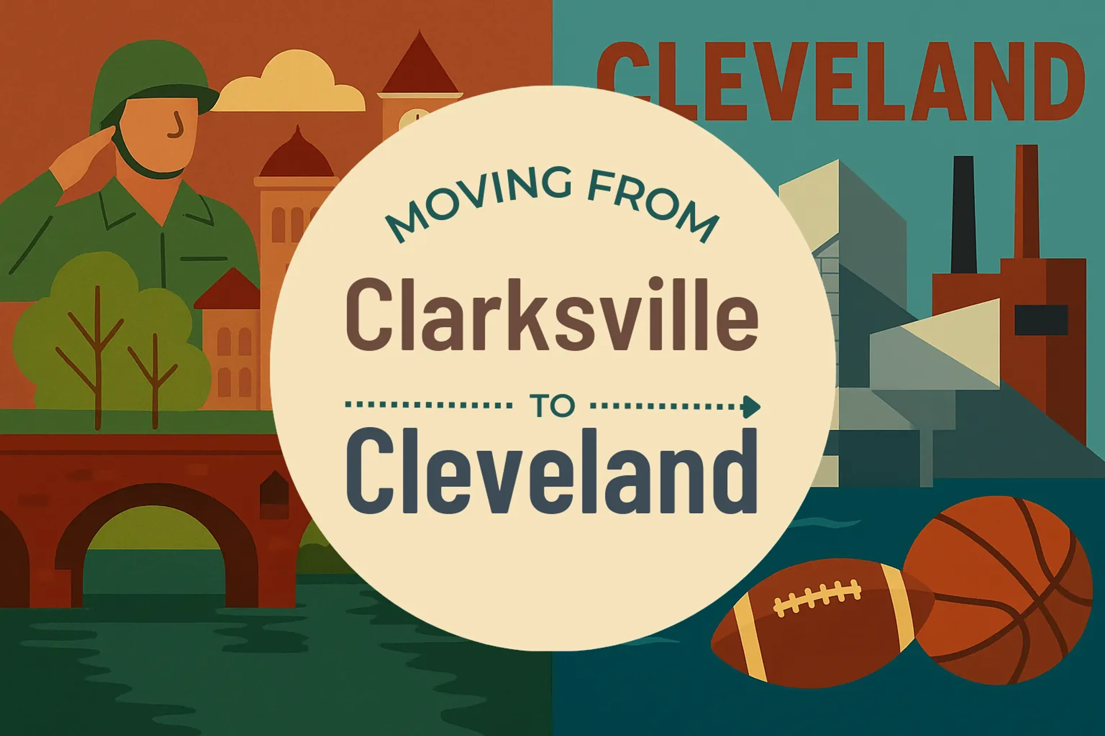 Side-by-side comparison of Clarksville to Cleveland moving companies