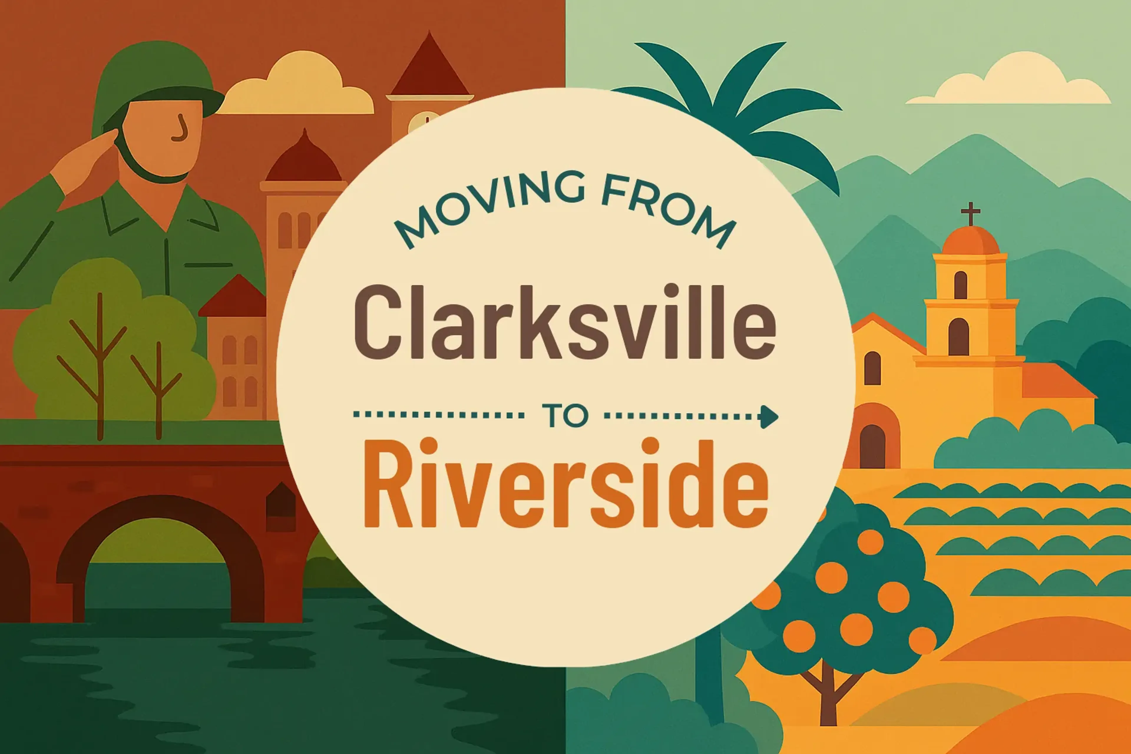 Side-by-side comparison of Clarksville to Riverside moving companies