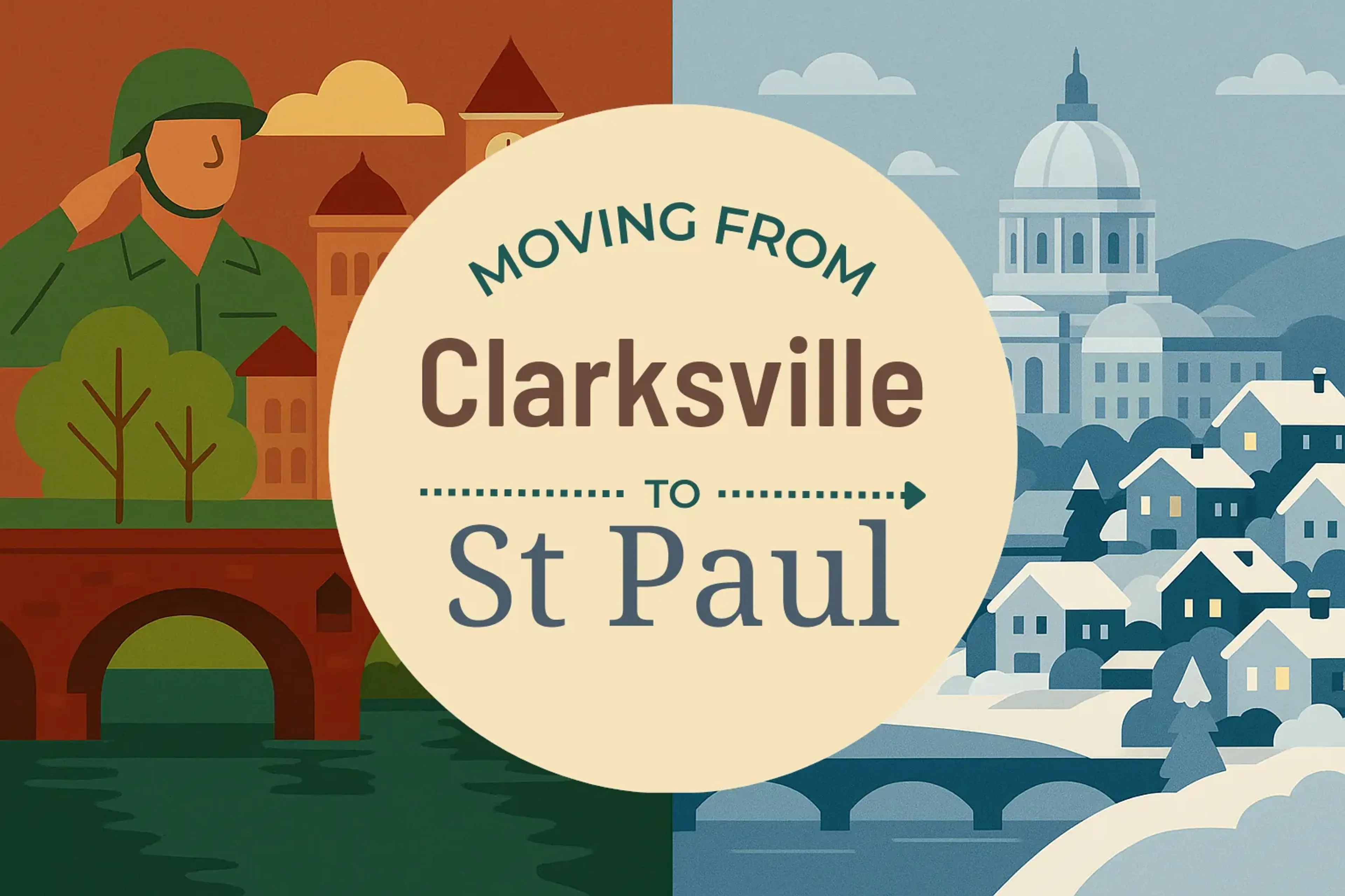 Side-by-side comparison of Clarksville to St. Paul moving companies