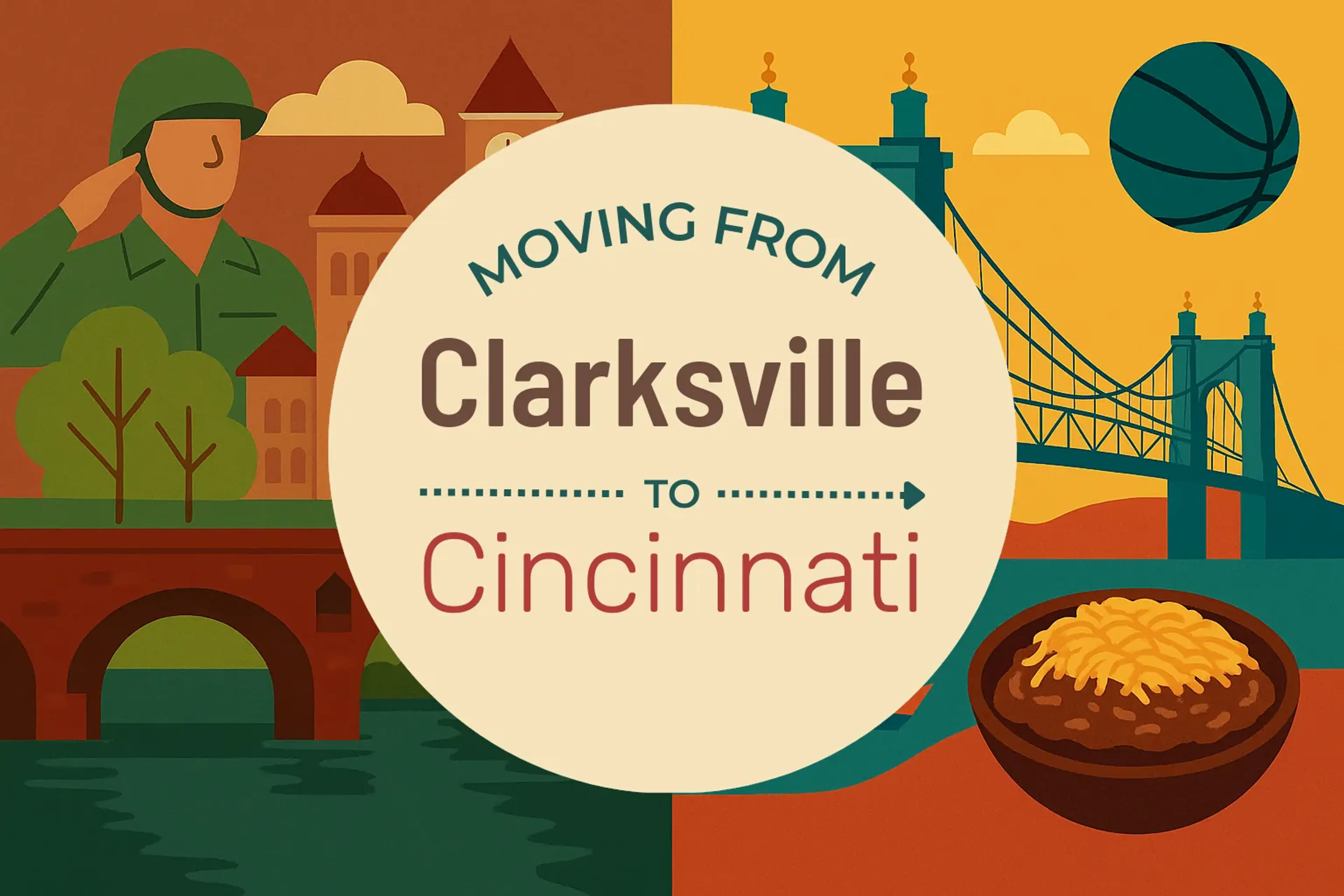 Side-by-side comparison of Clarksville to Cincinnati moving companies