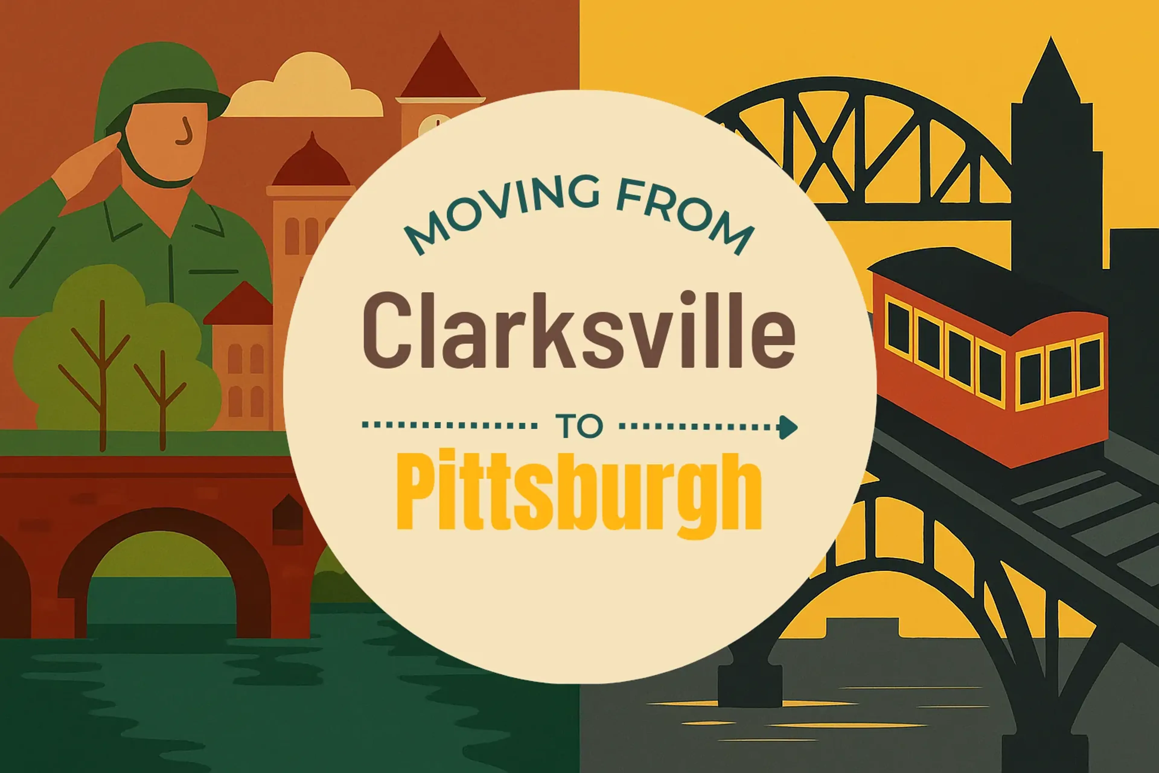 Side-by-side comparison of Clarksville to Pittsburgh moving companies