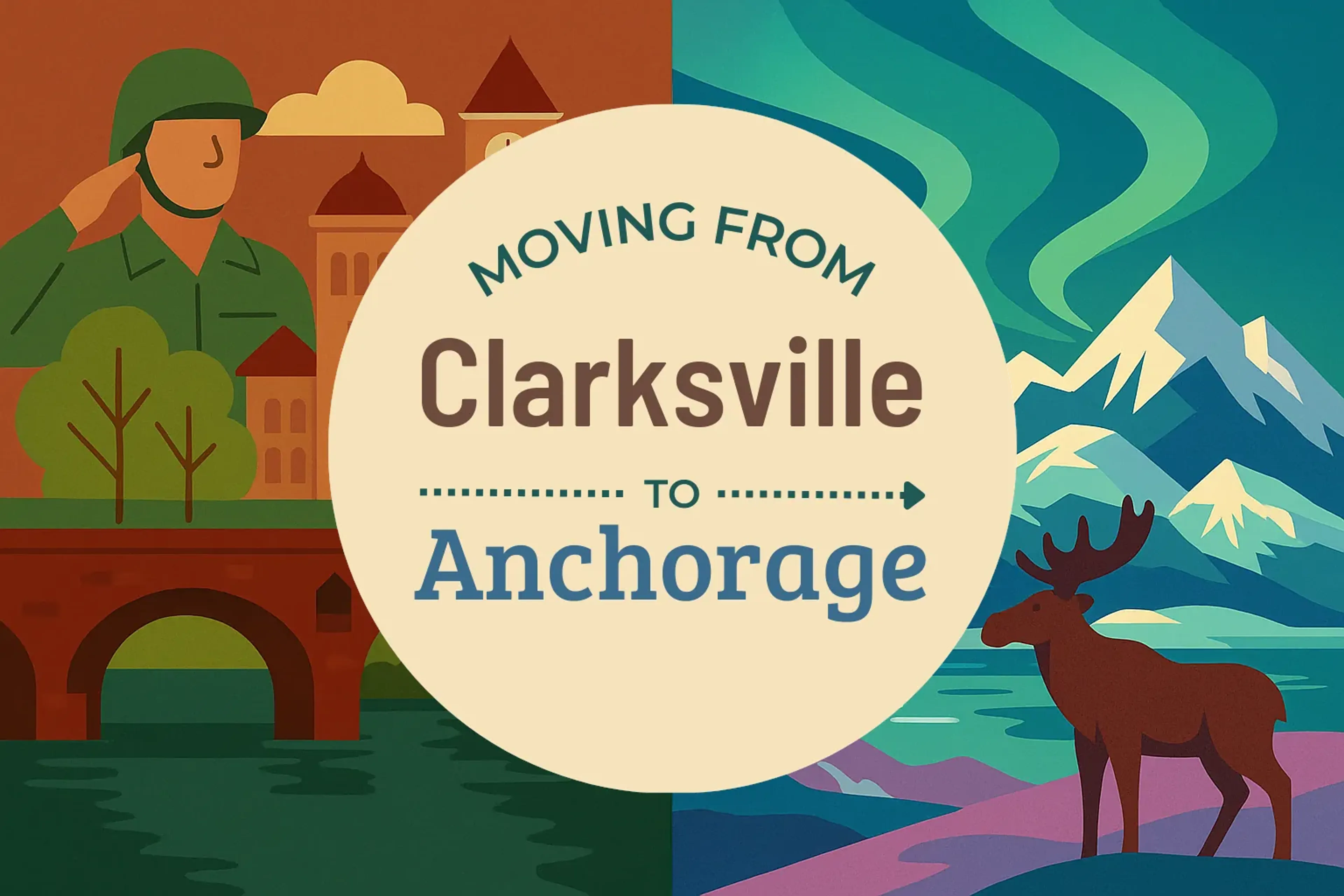 Side-by-side comparison of Clarksville to Anchorage moving companies