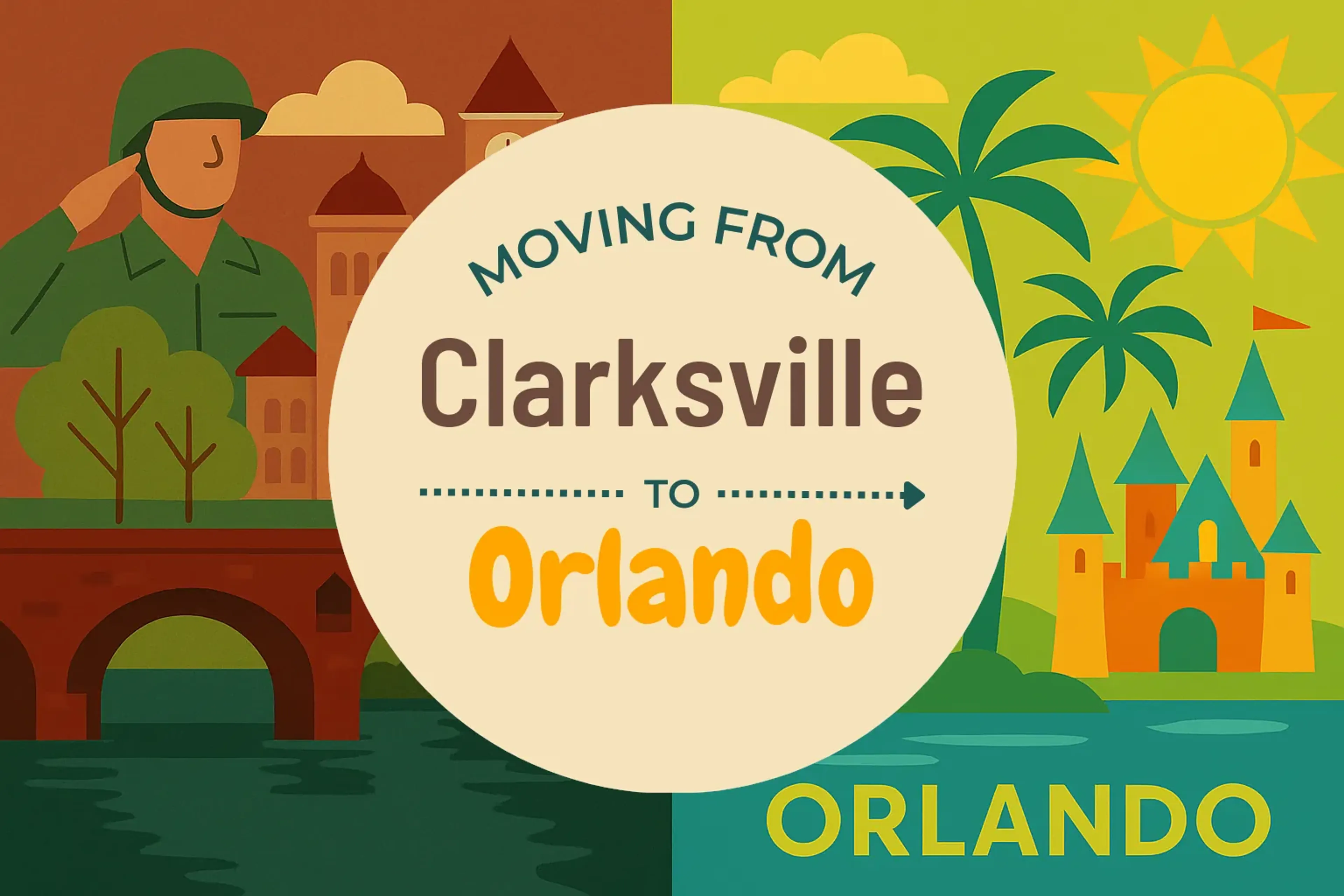 Side-by-side comparison of Clarksville to Orlando moving companies