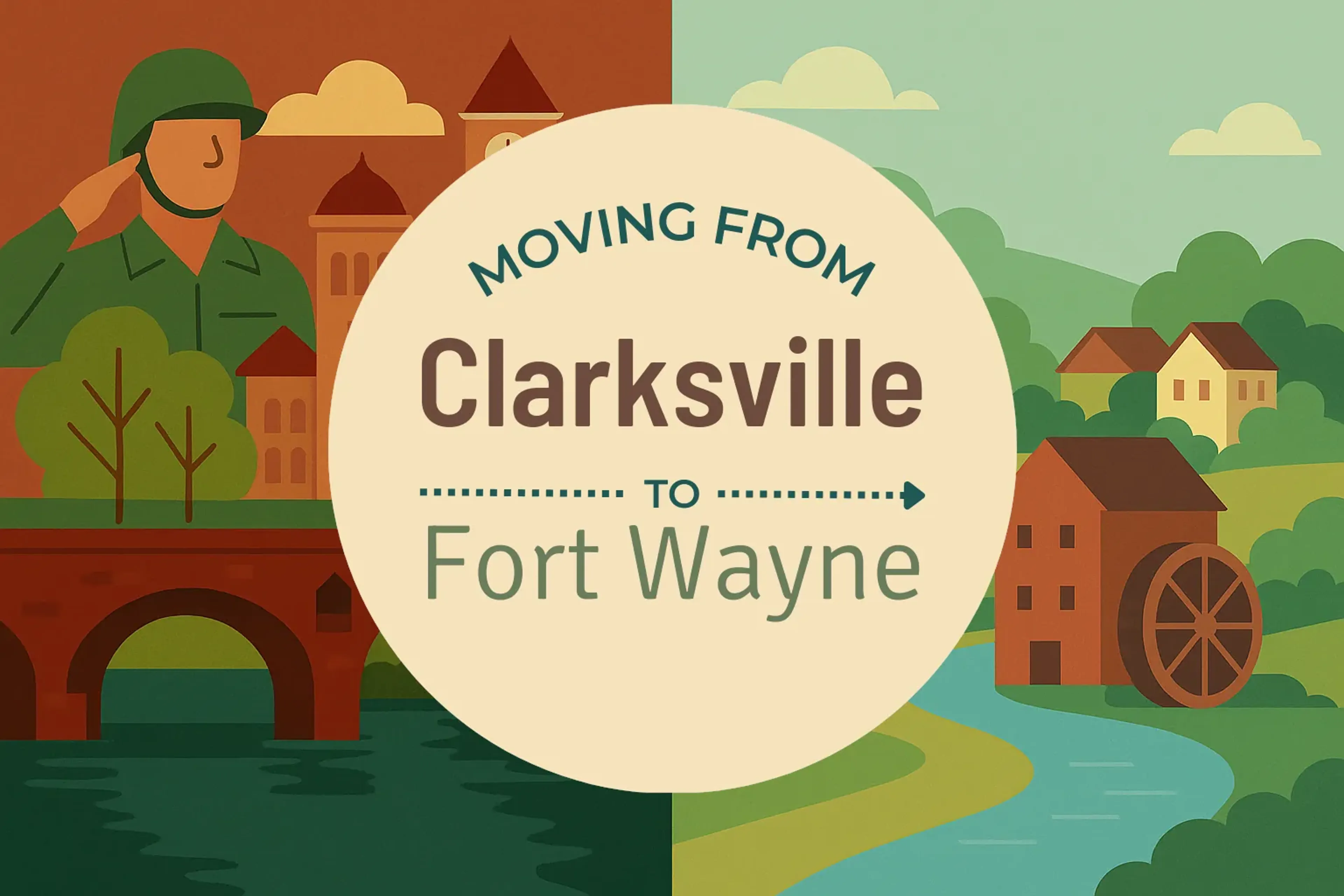 Side-by-side comparison of Clarksville to Fort Wayne moving companies