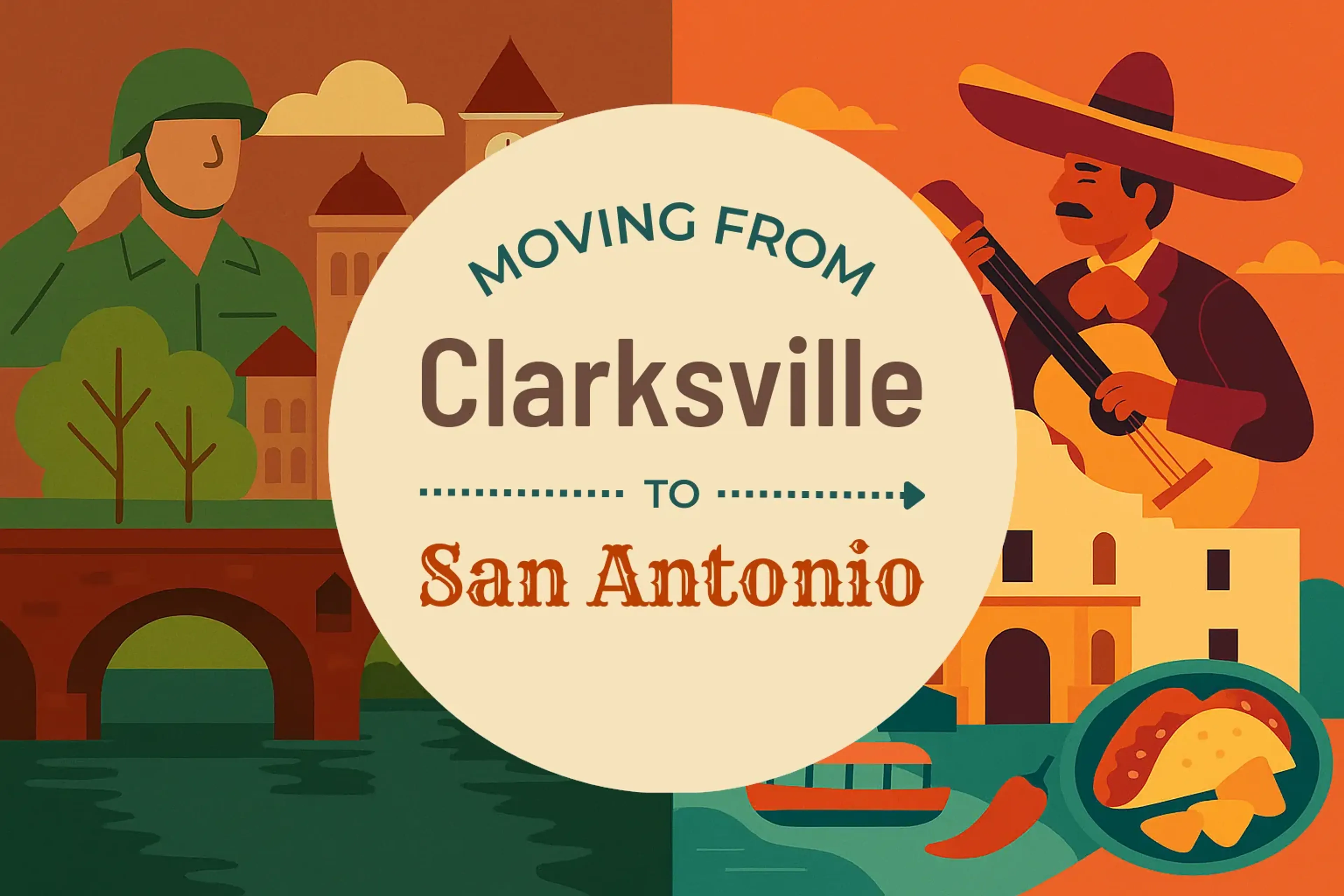 Side-by-side comparison of Clarksville to San Antonio moving companies