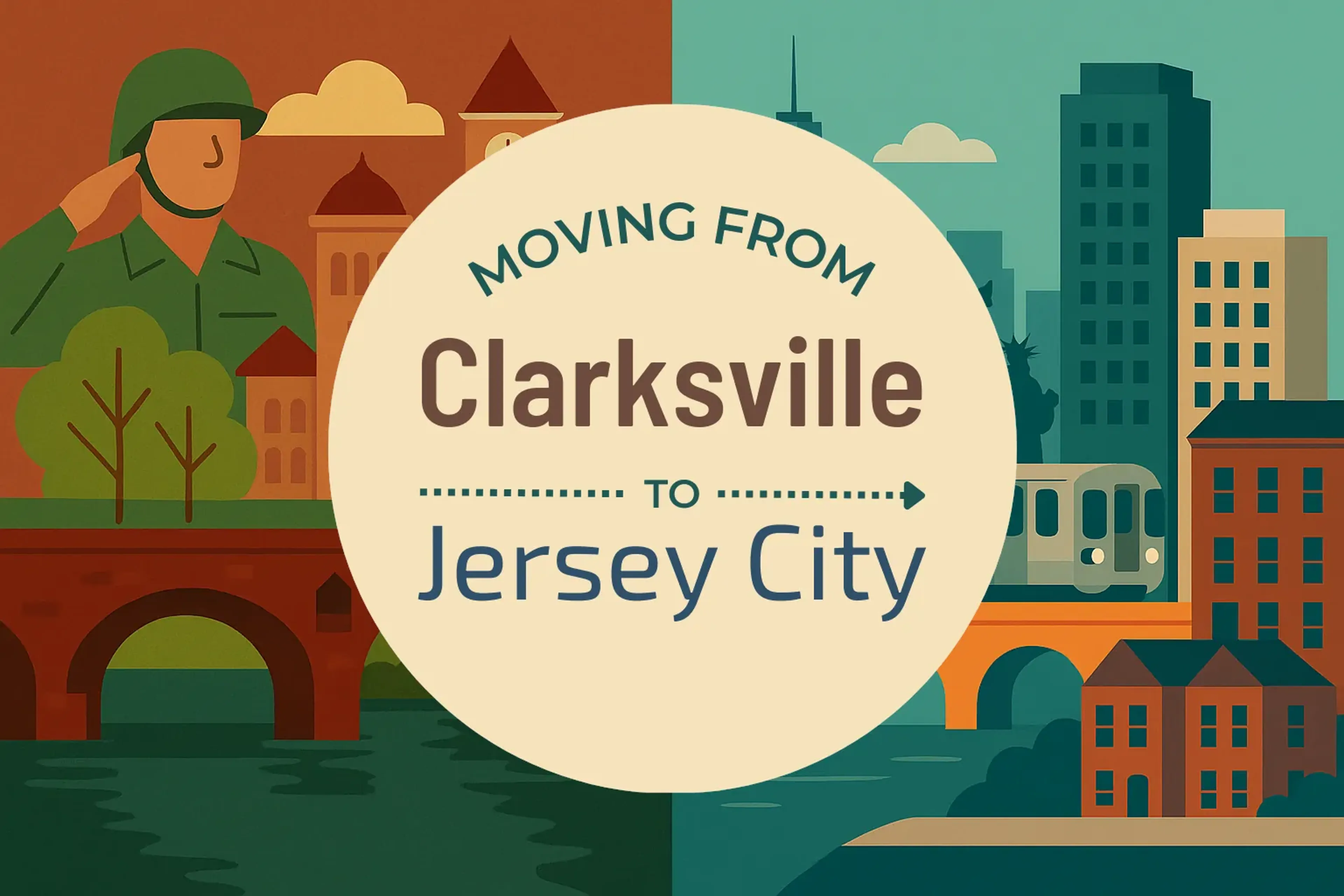 Side-by-side comparison of Clarksville to Jersey City moving companies