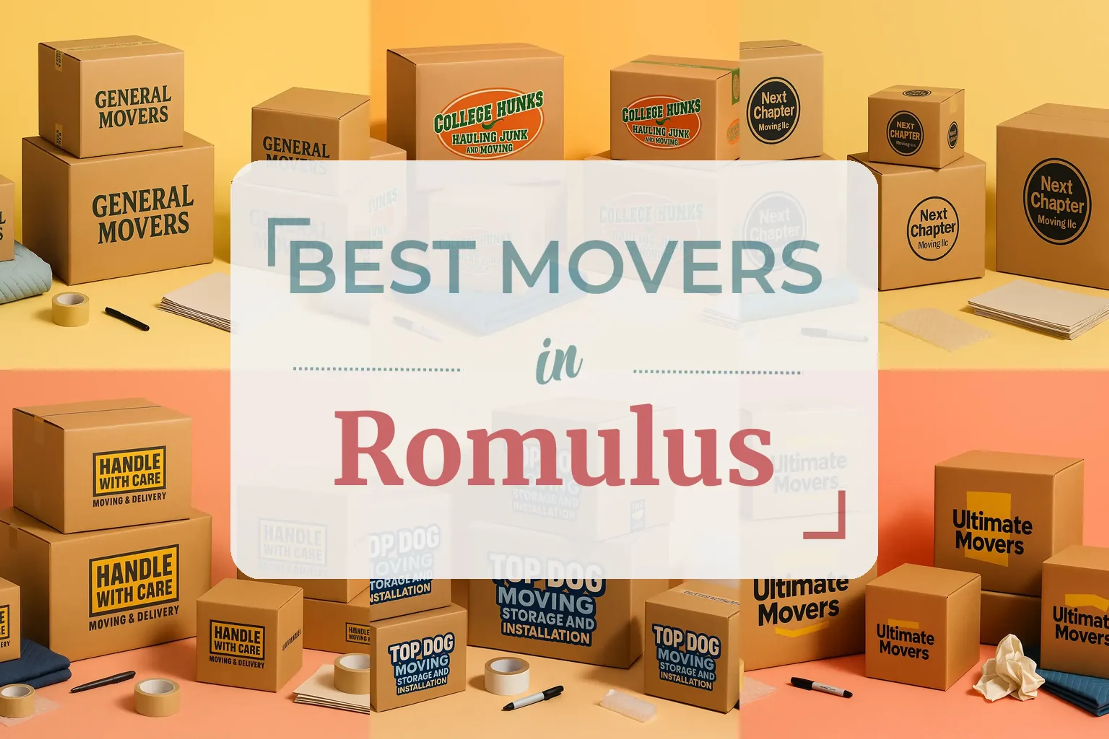 Side-by-side comparison of Romulus moving companies