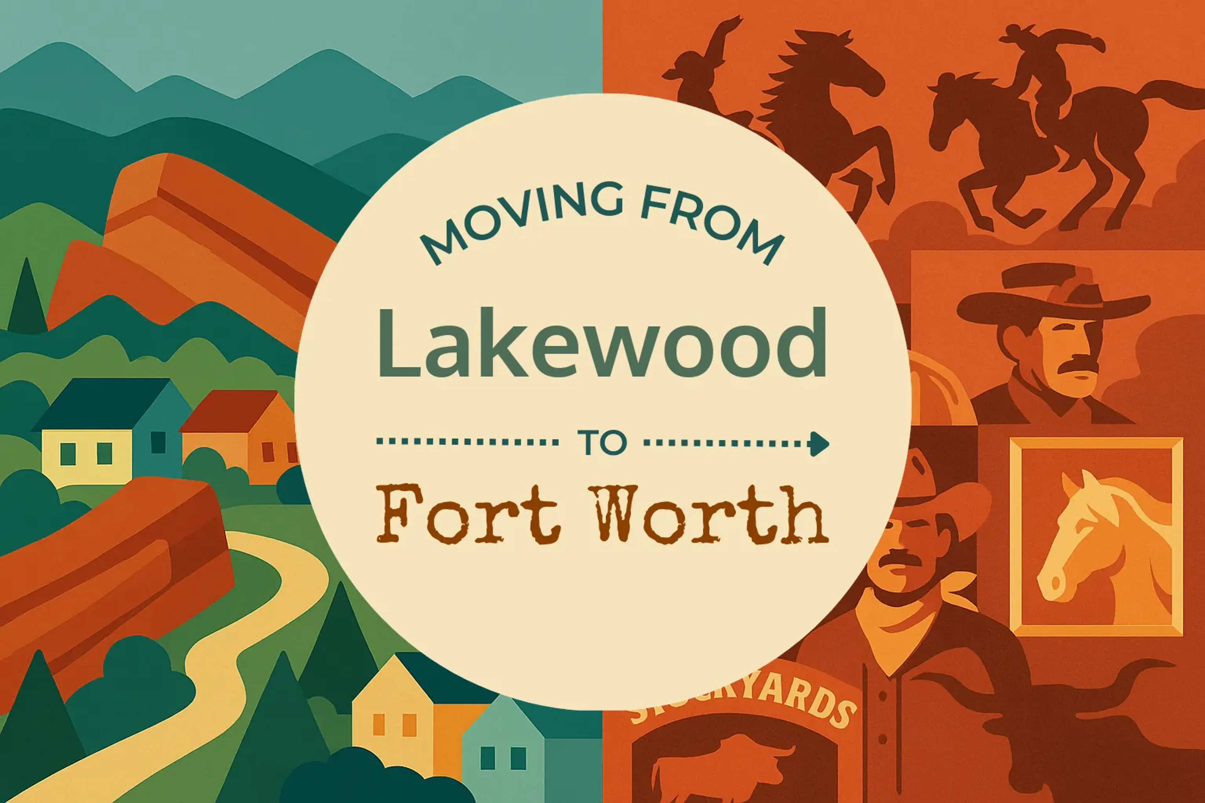 Side-by-side comparison of Lakewood to Fort Worth moving companies