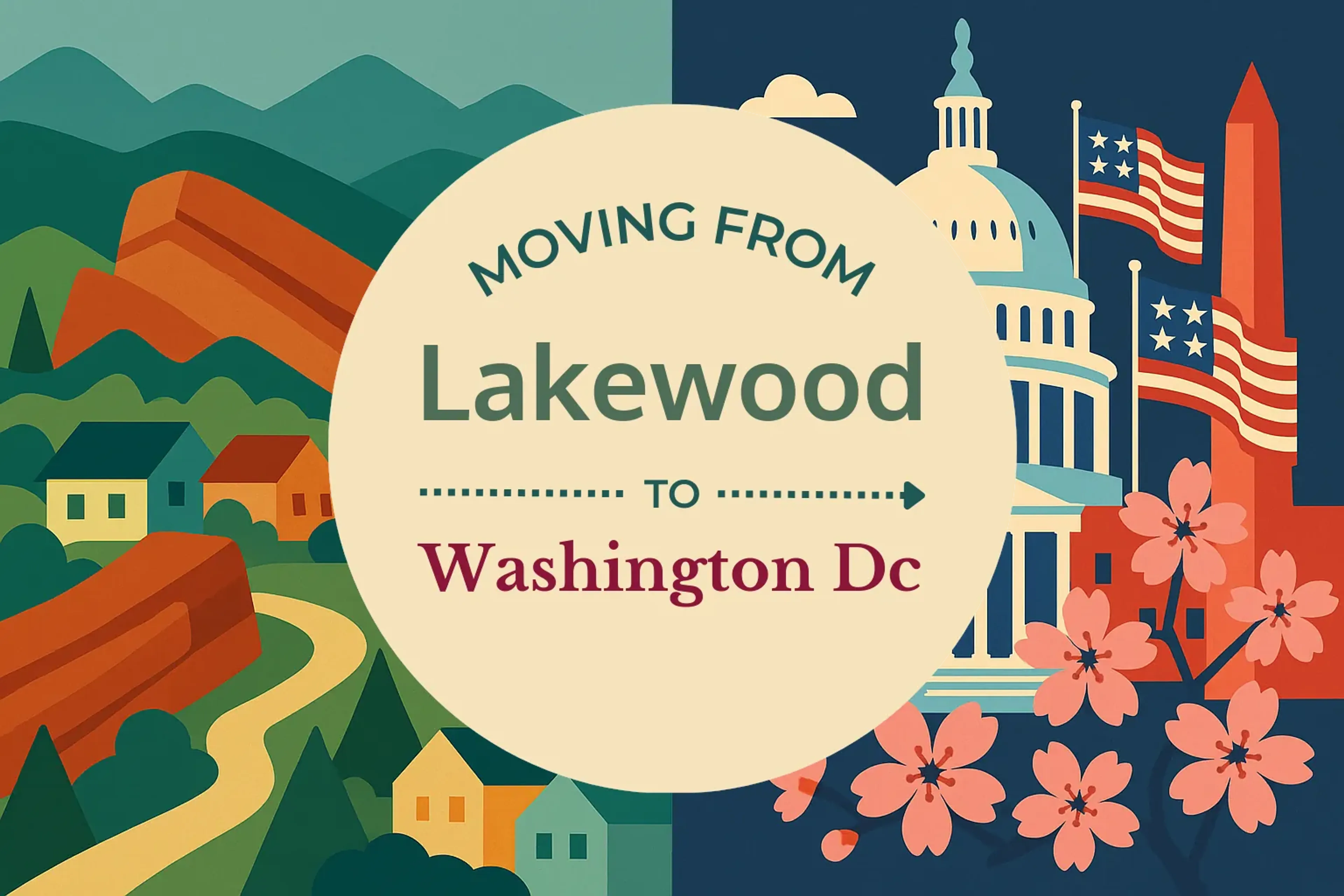 Side-by-side comparison of Lakewood to Washington DC moving companies