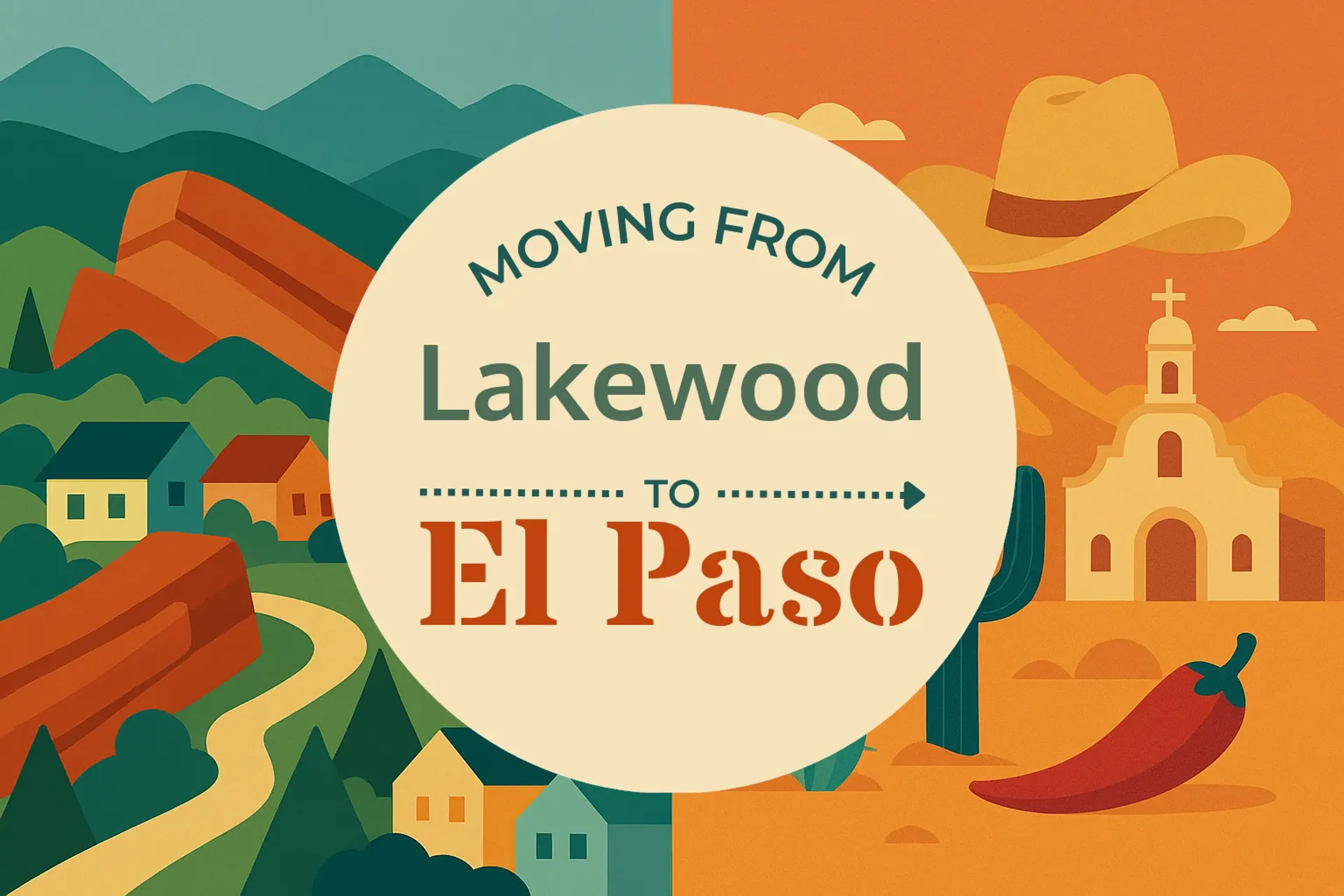Side-by-side comparison of Lakewood to El Paso moving companies