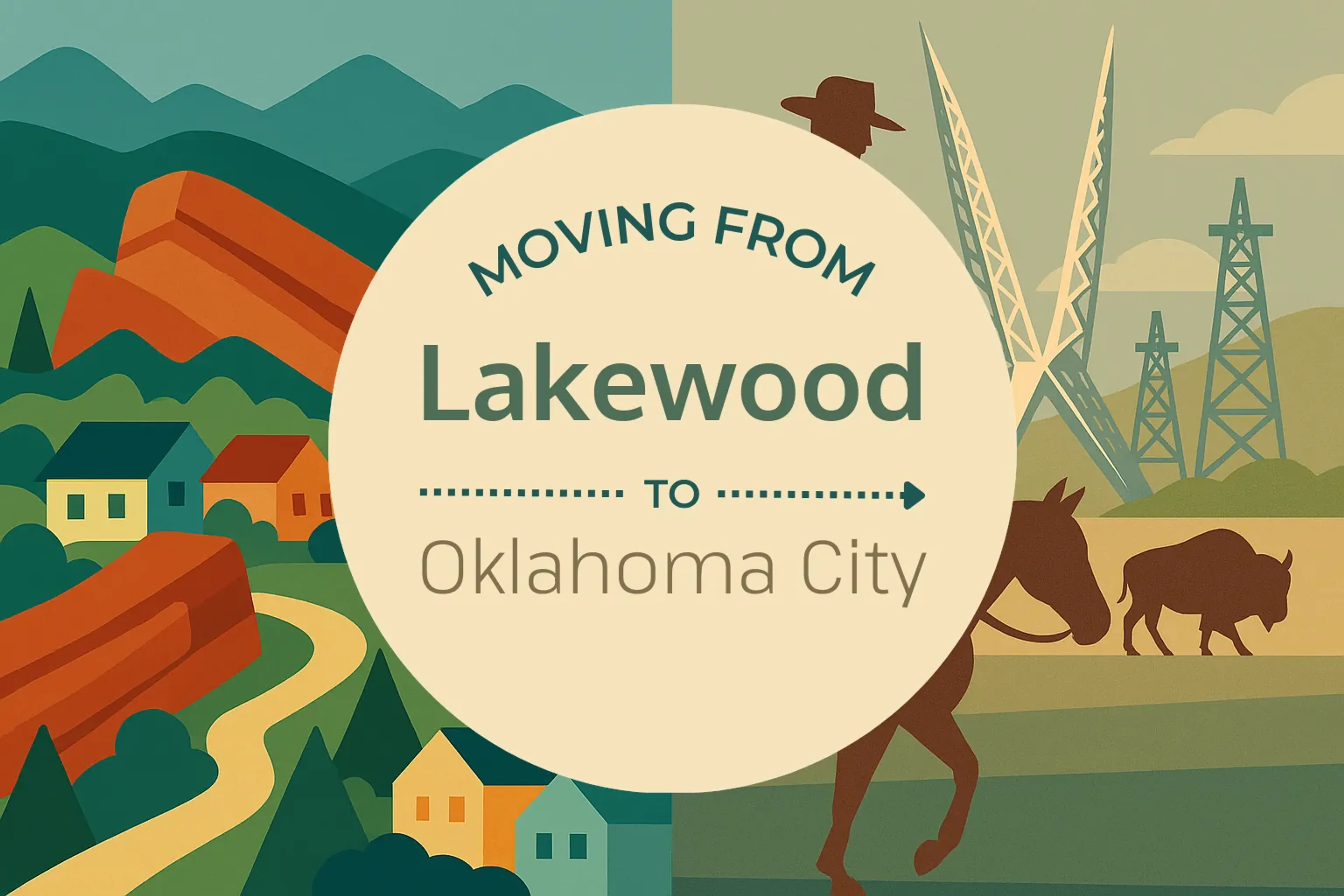 Side-by-side comparison of Lakewood to Oklahoma City moving companies