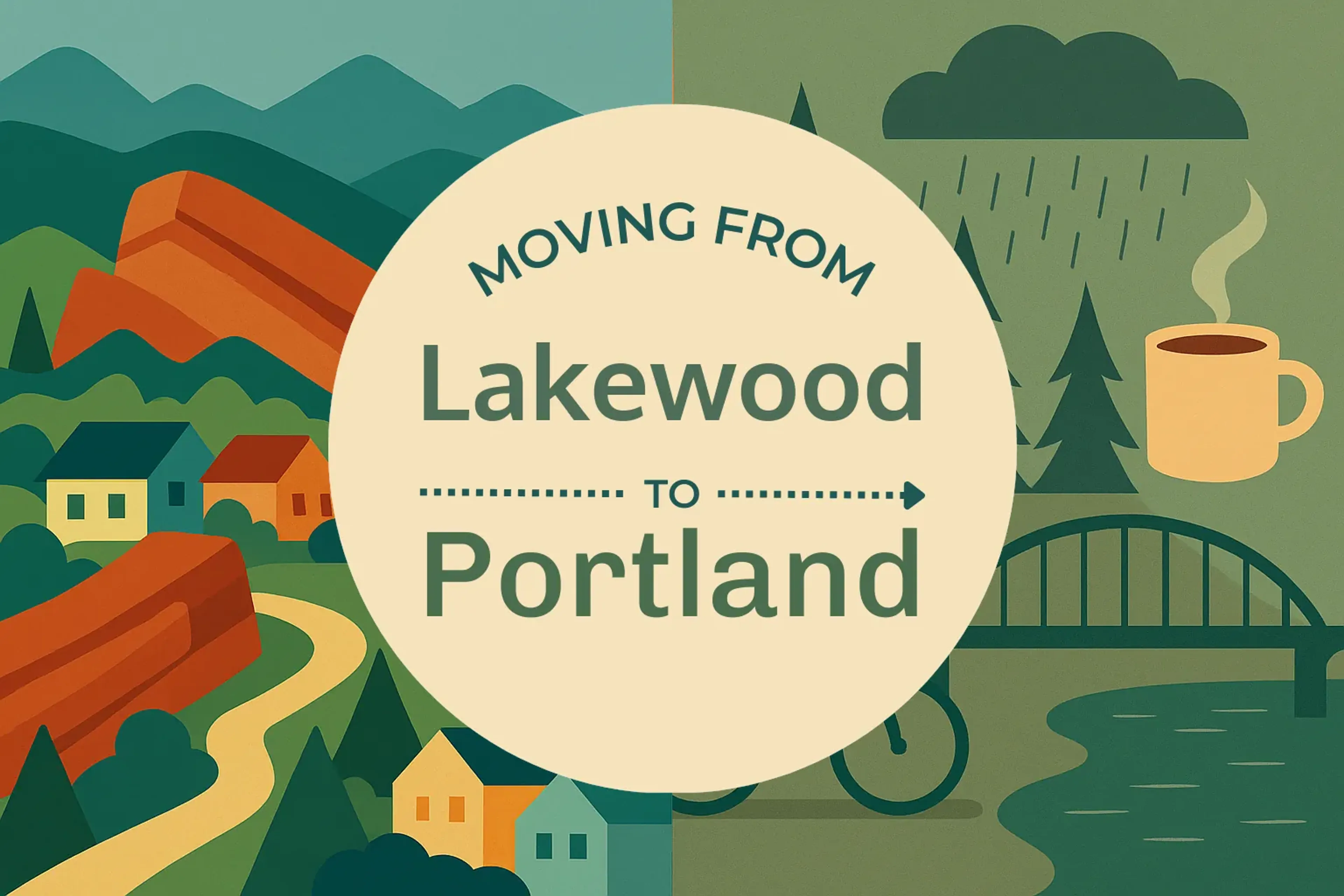 Side-by-side comparison of Lakewood to Portland moving companies